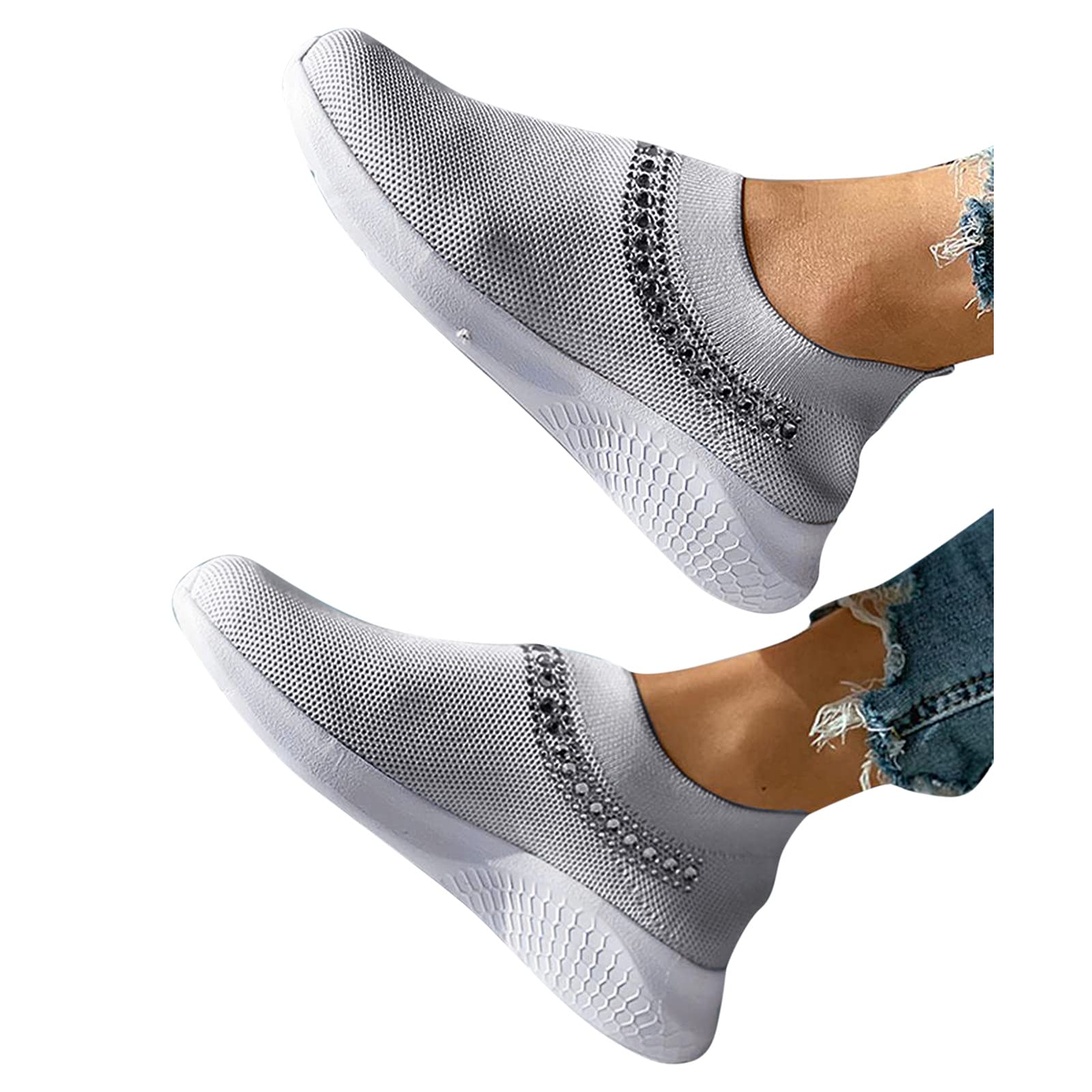 Eduavar Women's Slip-On Walking Shoes - Lightweight Running Sneakers for Women, Comfortable Athletic Tennis Shoes & Casual Loafers - Perfect for Jogging, Gym, Workouts & Everyday Wear