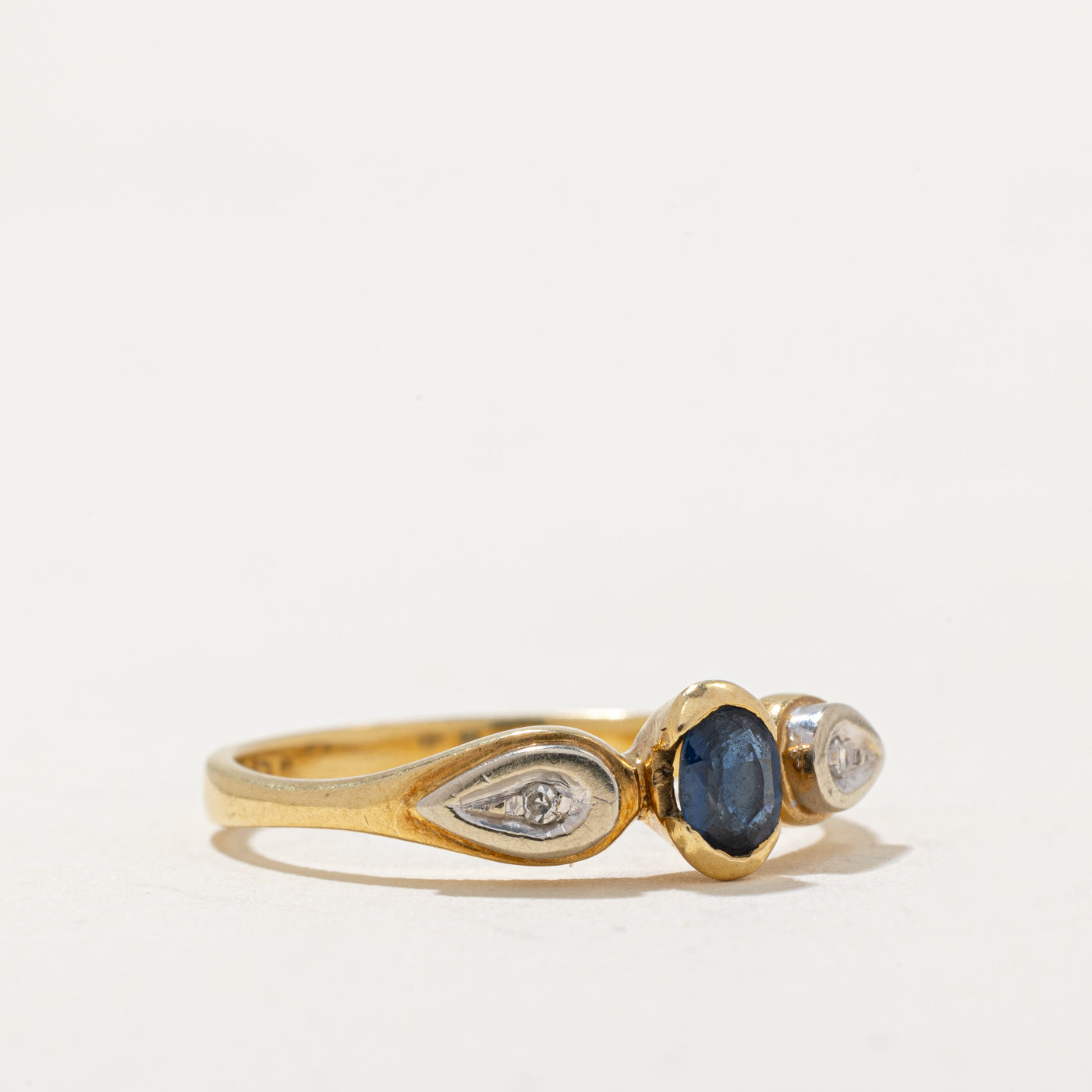 0.20ct Sapphire & Diamond Ring for Women - 0.01ctw, Size 6.75, Elegant Engagement & Wedding Jewelry Gift for Her
