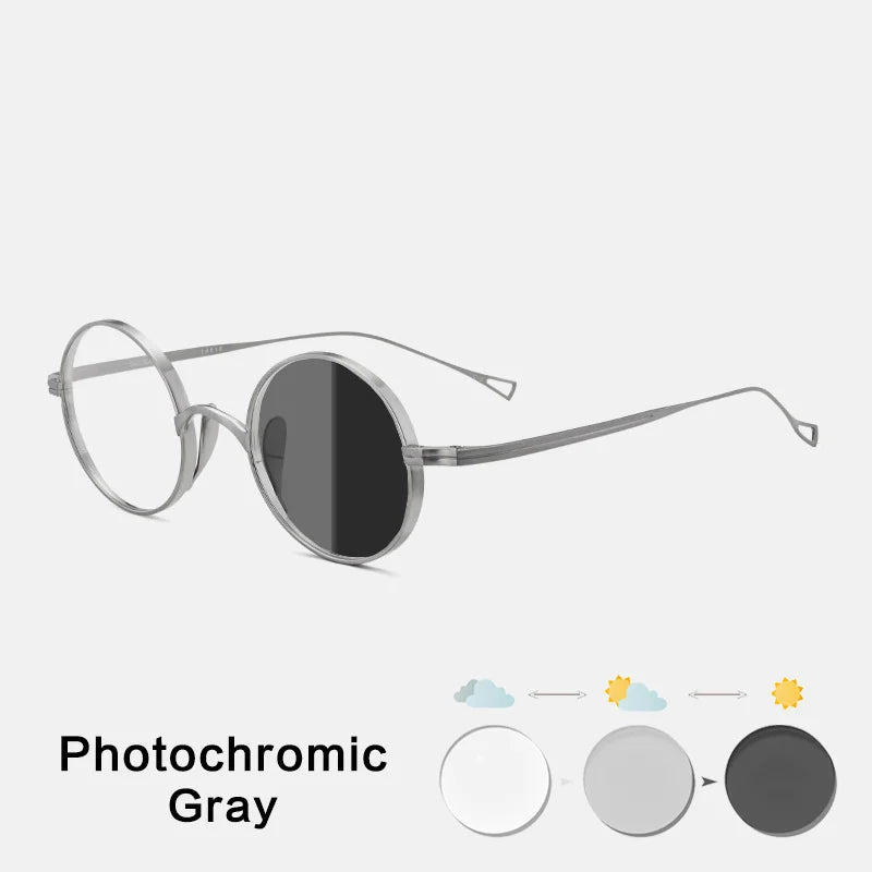 Brightzone Women's Full Rim Round Titanium Eyeglasses 86561 - Lightweight & Durable Frame for Work, Reading & Everyday Use