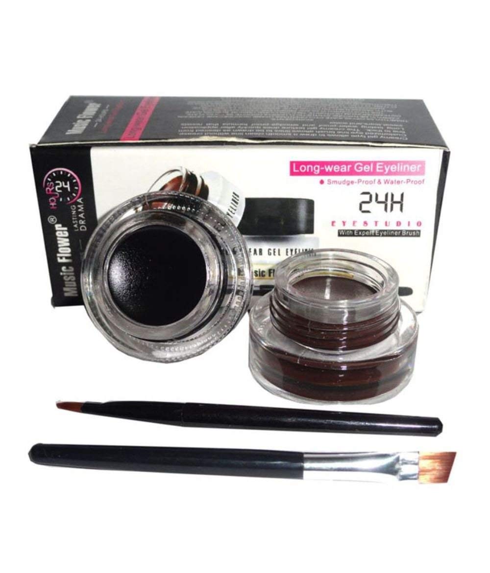 Long Lasting Mwezi Flower Gel Eyeliner - Smudge Proof & Waterproof Eye Liner for All-Day Wear - Perfect for Parties, Weddings & Professional Makeup Looks
