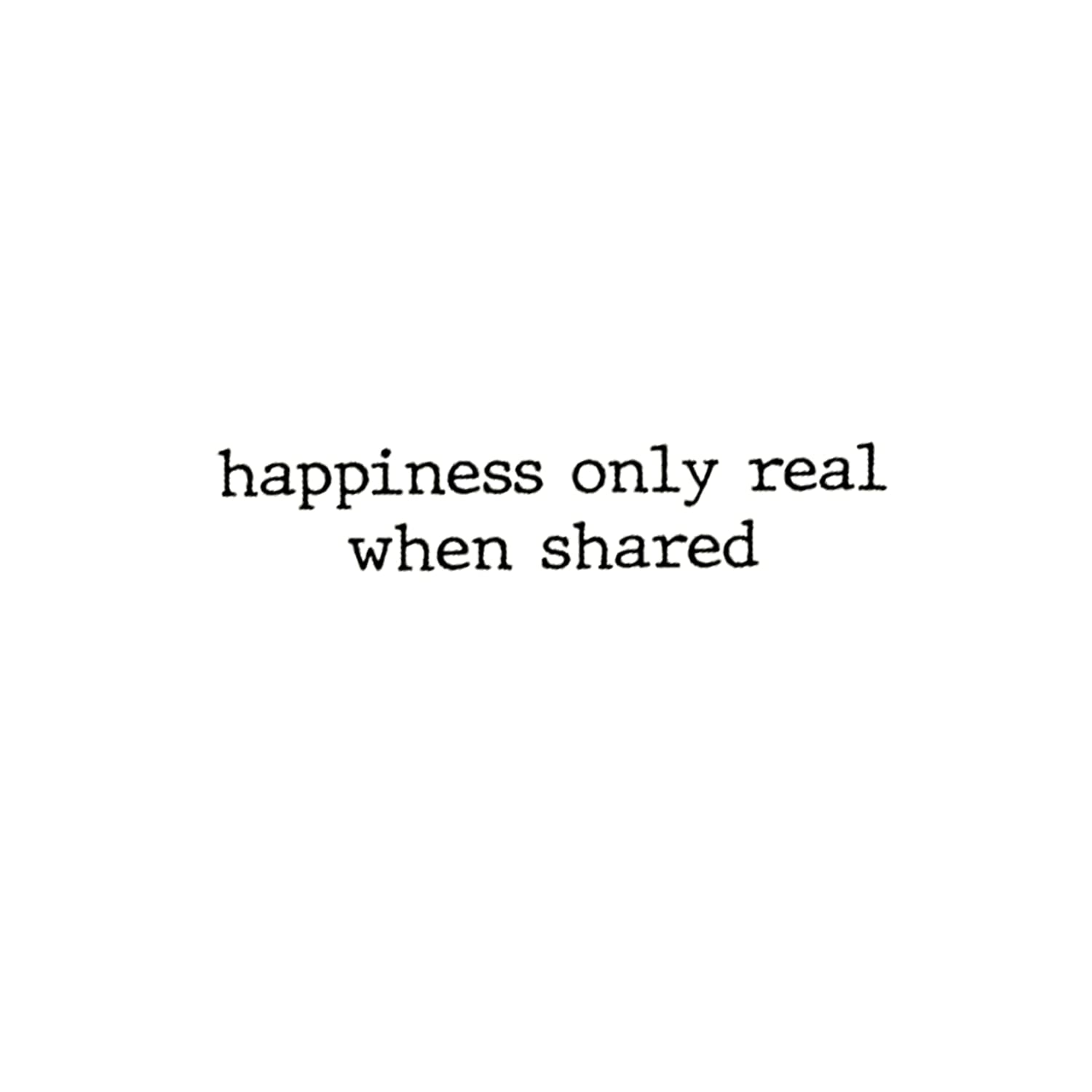 Simply Inked Happiness Only Real When Shared Temporary Tattoo - Inspirational Quote Tattoo Design for Women, Men, Girls & Boys - Waterproof Fake Tattoo Sticker (2.5x4 Inch, Black, 1 Piece) - Perfect for Parties, Festivals, Travel & Self-Expression