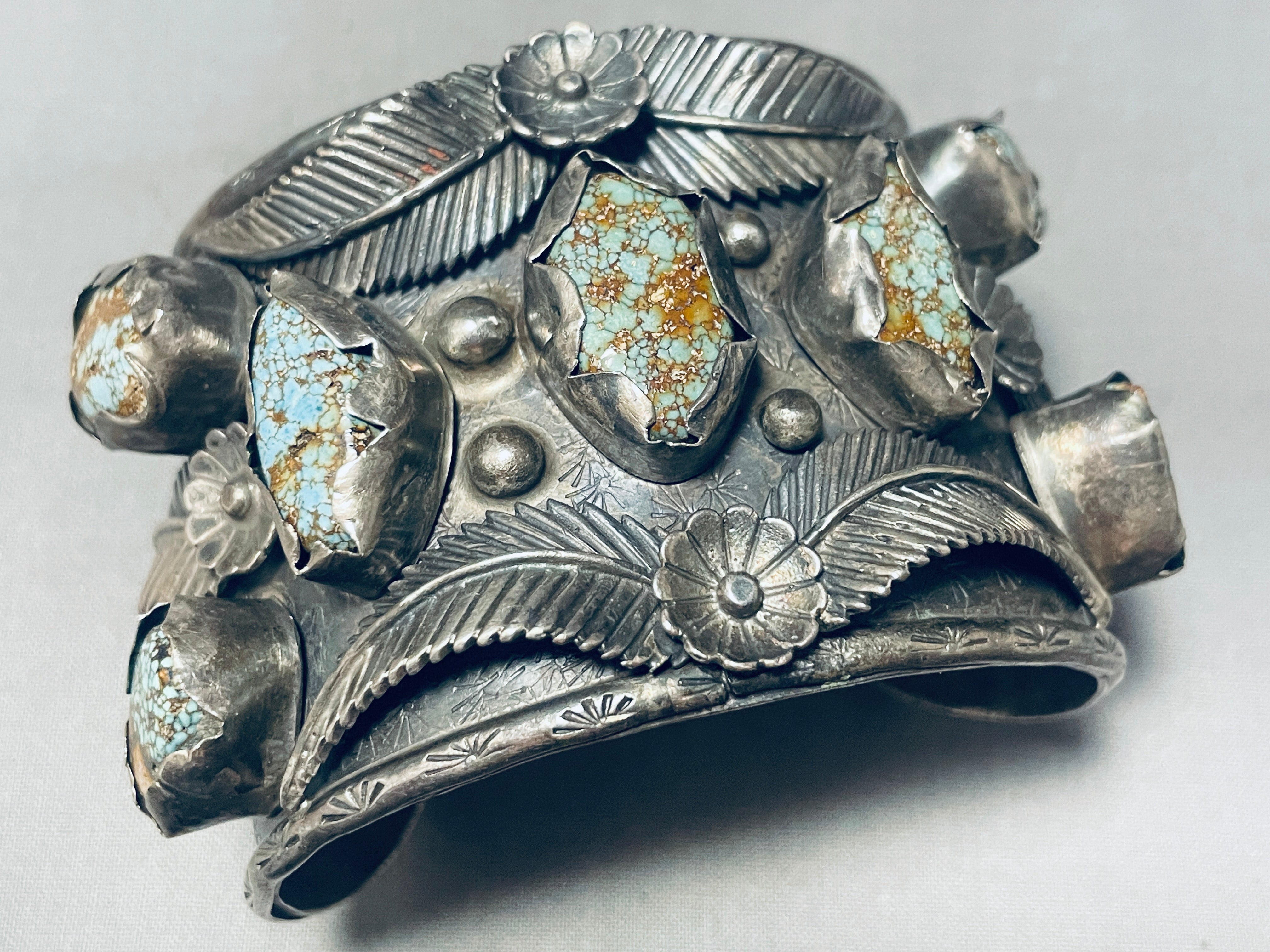 147g Vintage Navajo Turquoise Sterling Silver Bracelet - Authentic Native American Jewelry for Women, Handmade Southwest Style, Perfect for Boho Fashion & Gift Giving