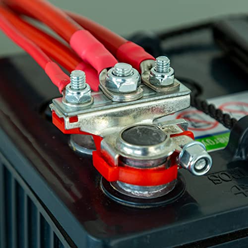 Professional iCrimp Battery Cable Lug Crimper Kit for 8-4/0 AWG Copper Terminals - Heavy Duty Crimping Tool with Wire Stripper for Battery Cables, Ring Terminals & Splices - Perfect for Automotive, Marine & Solar Power Installations