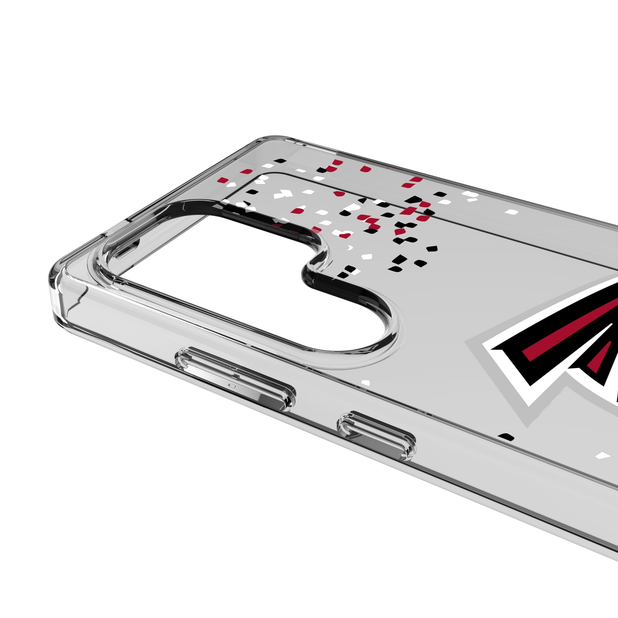 Atlanta Falcons Confetti Clear Phone Case for Samsung Galaxy S21 S22 S23 - Durable Protective Cover for Football Fans - Perfect for Game Day & Everyday Use