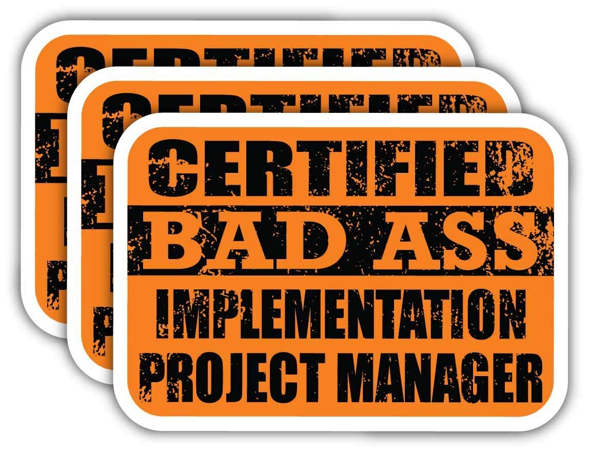 Certified Project Manager Stickers - Funny Job Gift for Laptops & Cars