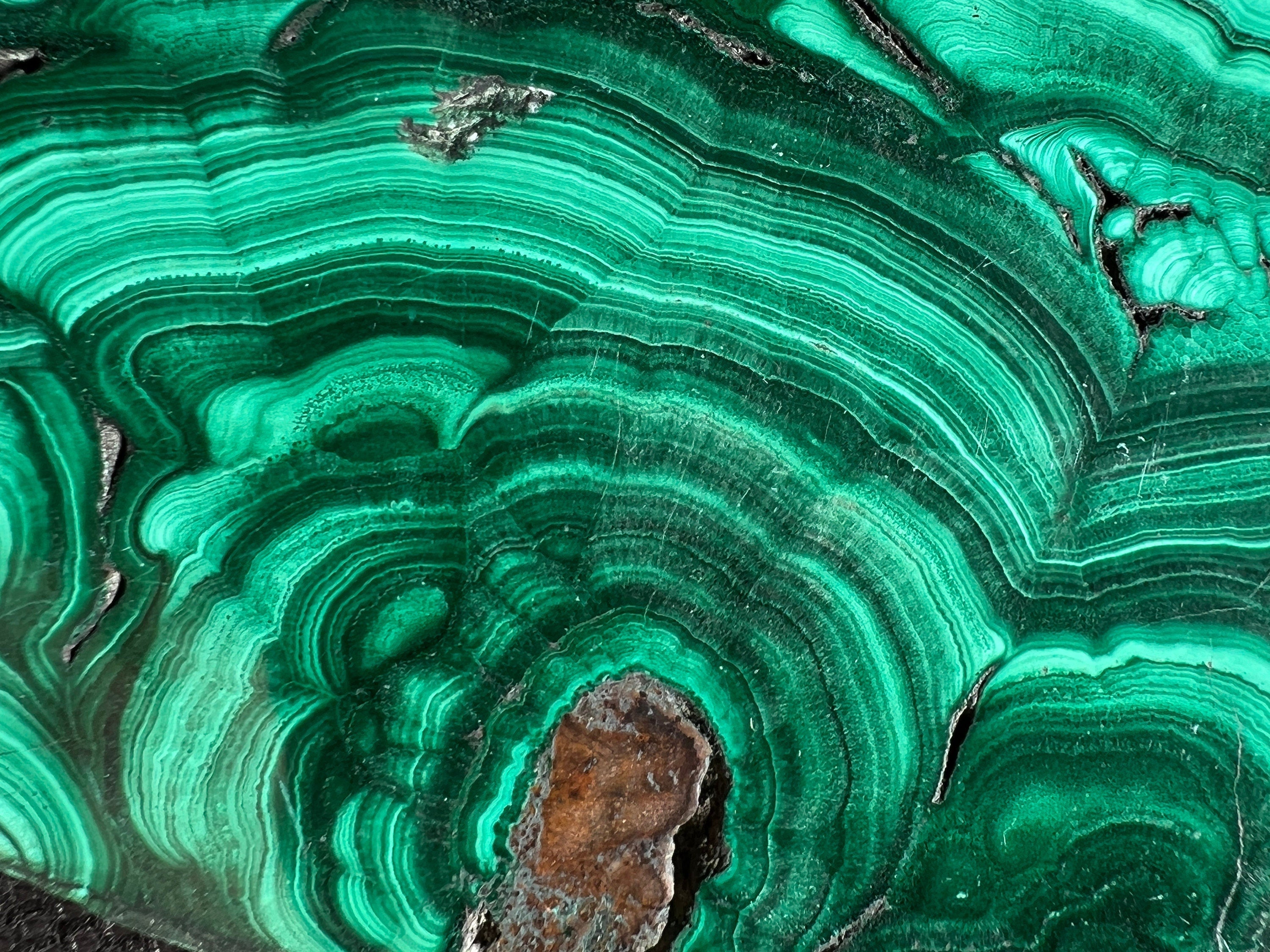 Natural Green Malachite Crystal Slab - Premium Stone for Jewelry Making, Unique Spiritual Gift, Home Decor & Healing Crystal (50432) | Perfect for Meditation, Energy Work & Feng Shui Decorations