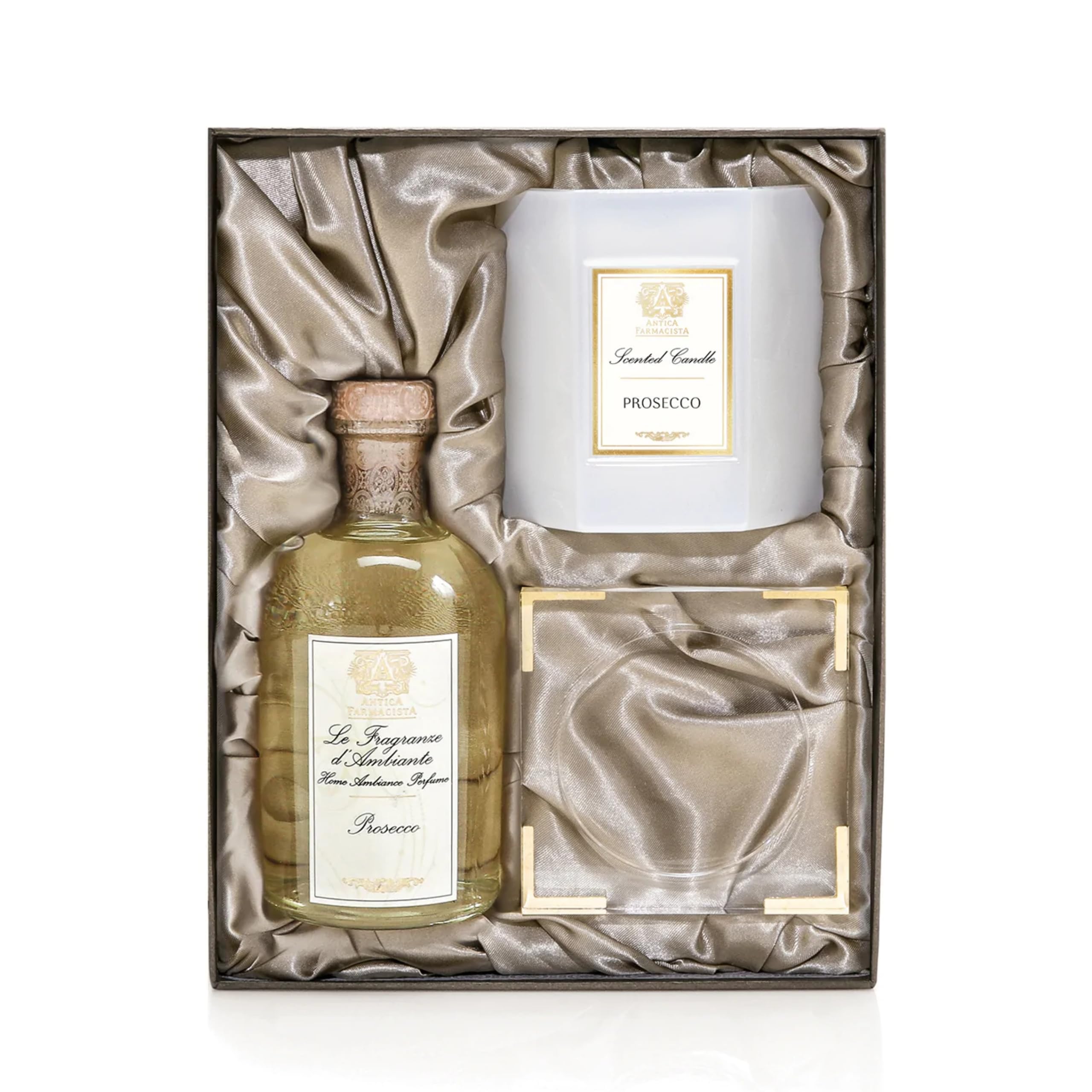 Antica Farmacista Luxury Gift Set - Reed Diffuser, Scented Candle & Decorative Tray | Perfect for Home Fragrance, Spa Relaxation & Thoughtful Gifting