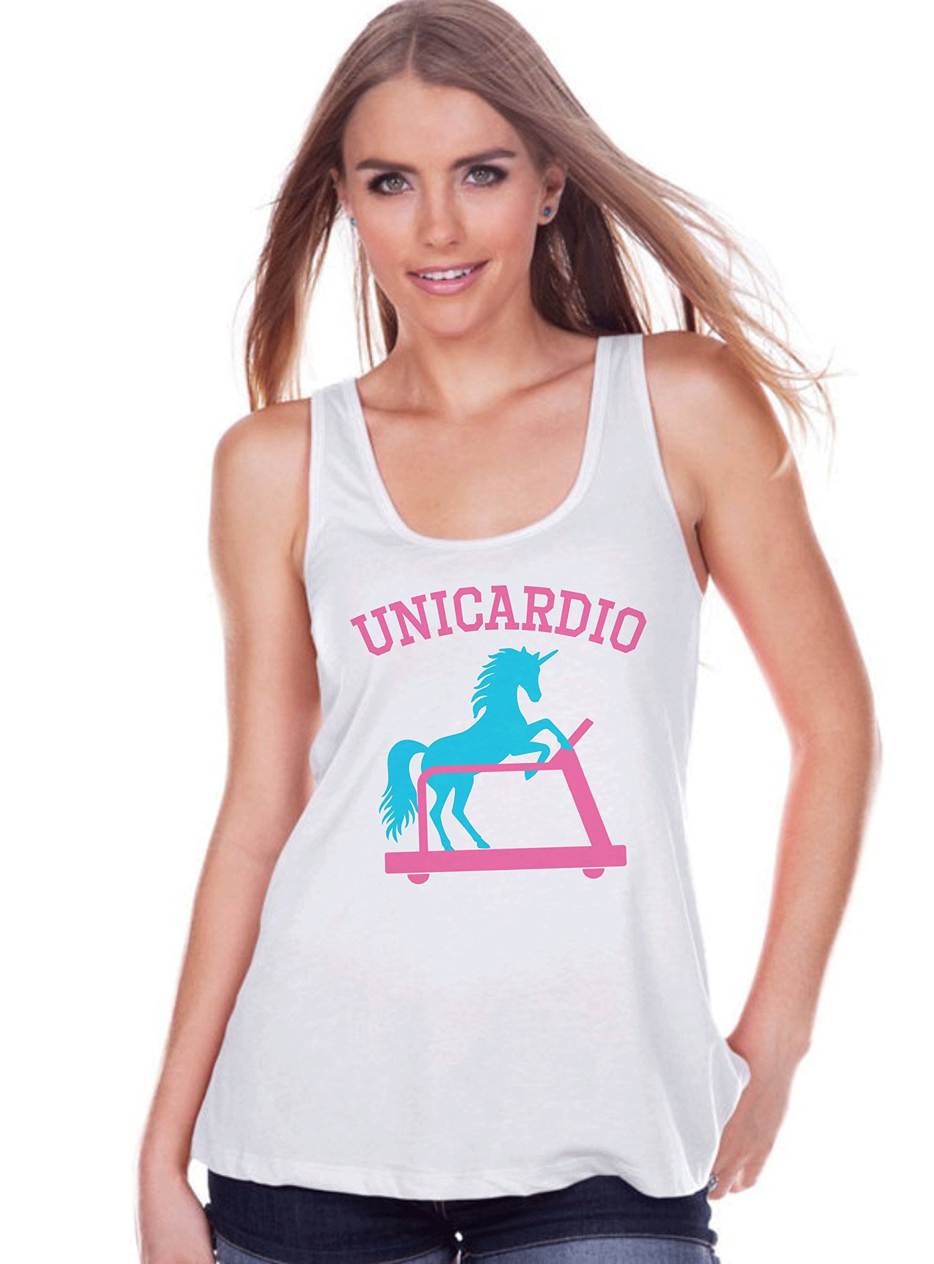 7 ate 9 Women's Unicorn Print Workout Tank Top - Gym, Yoga & Running Athletic Shirt for Women - Perfect for Fitness, Workouts & Casual Wear