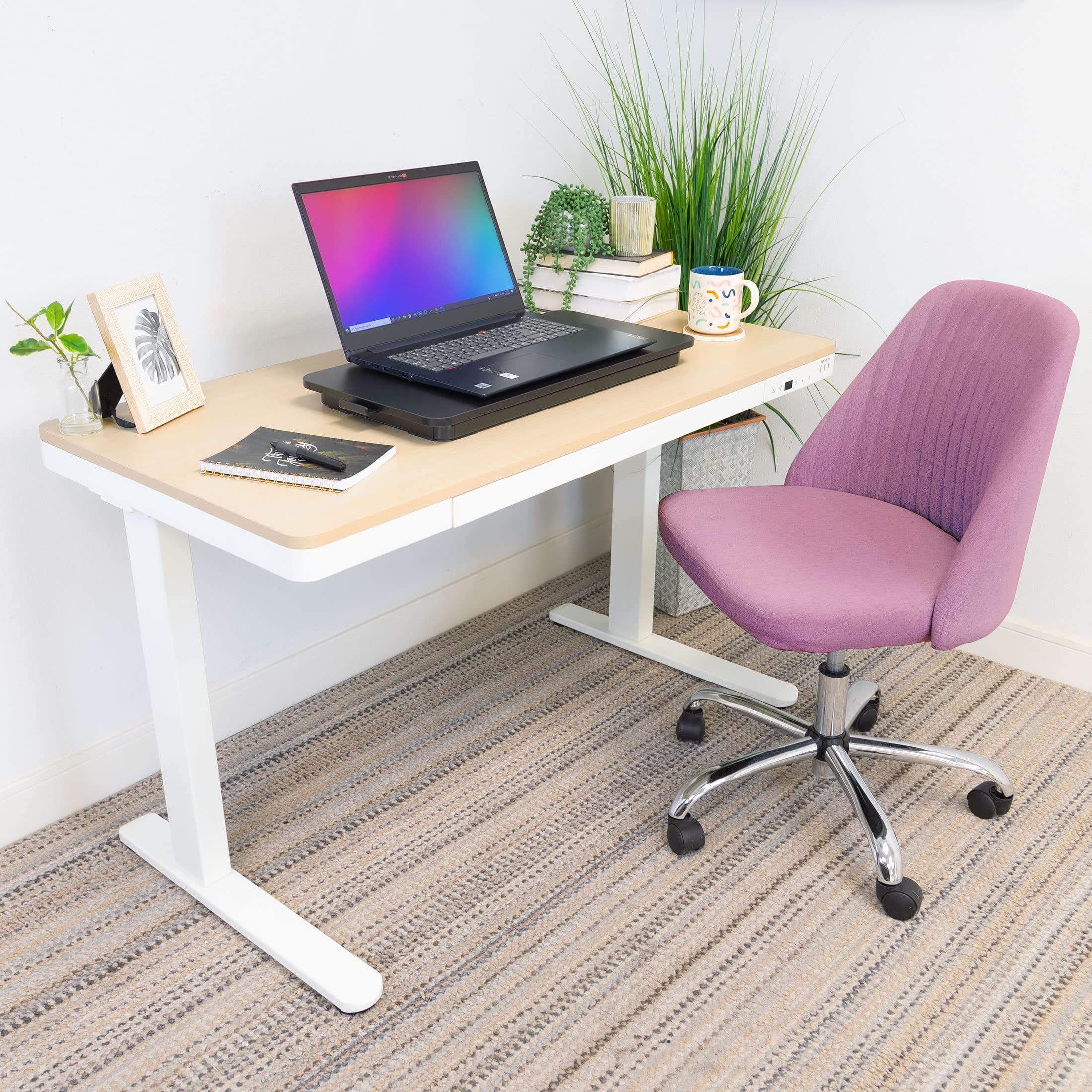 Mount-It! Adjustable Height Standing Keyboard Tray - Ergonomic Sit Stand Workstation for Desktop, Laptop, Mouse & Keyboard (23.6