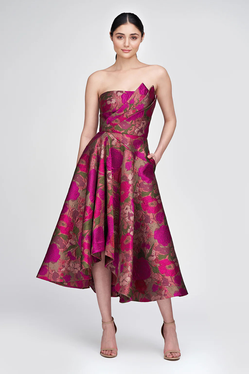 Carolina Strapless Dress in Rose Gold - Perfect for Weddings, Parties & Special Occasions