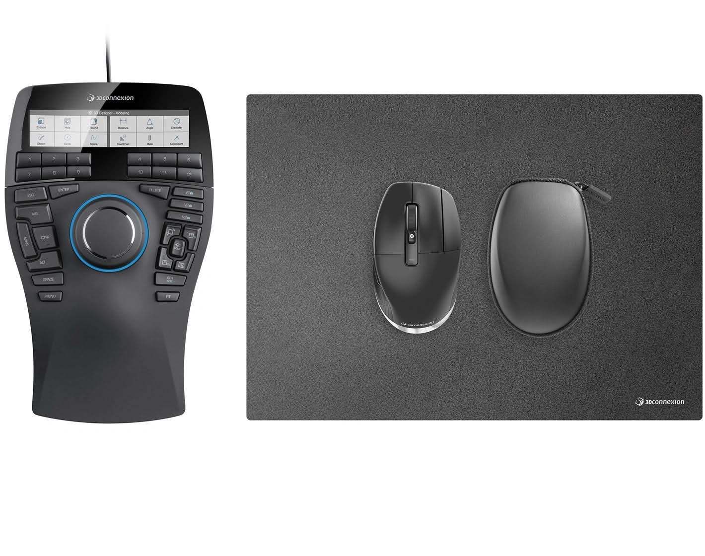 3Dconnexion SpaceMouse Enterprise Kit 2 - Wireless 6DoF 3D Mouse with RF & USB Connectivity | Ambidextrous Design for CAD, 3D Modeling & Office Work