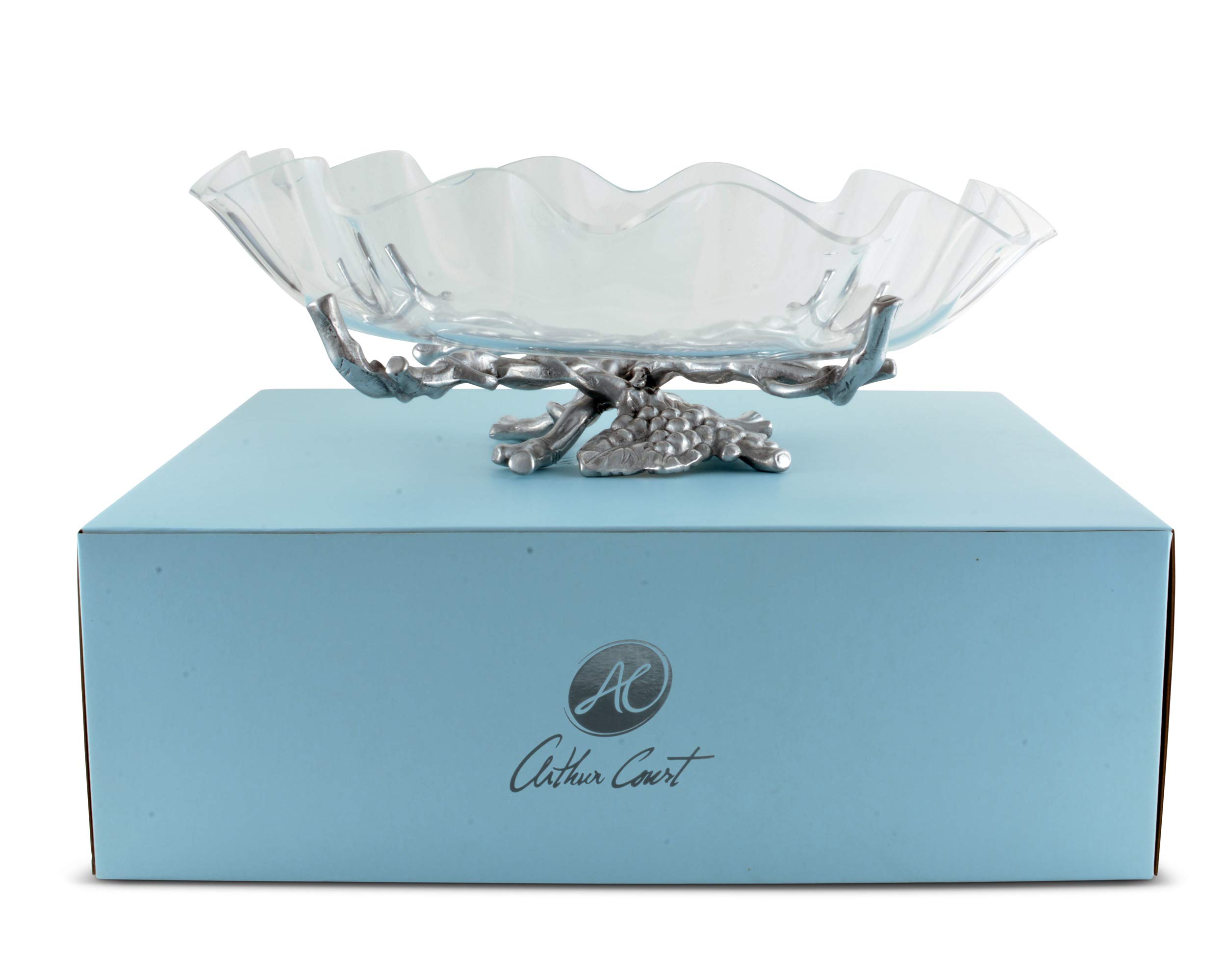 Premium Arthur Court Acrylic Grape Pattern Serving Bowl - 16