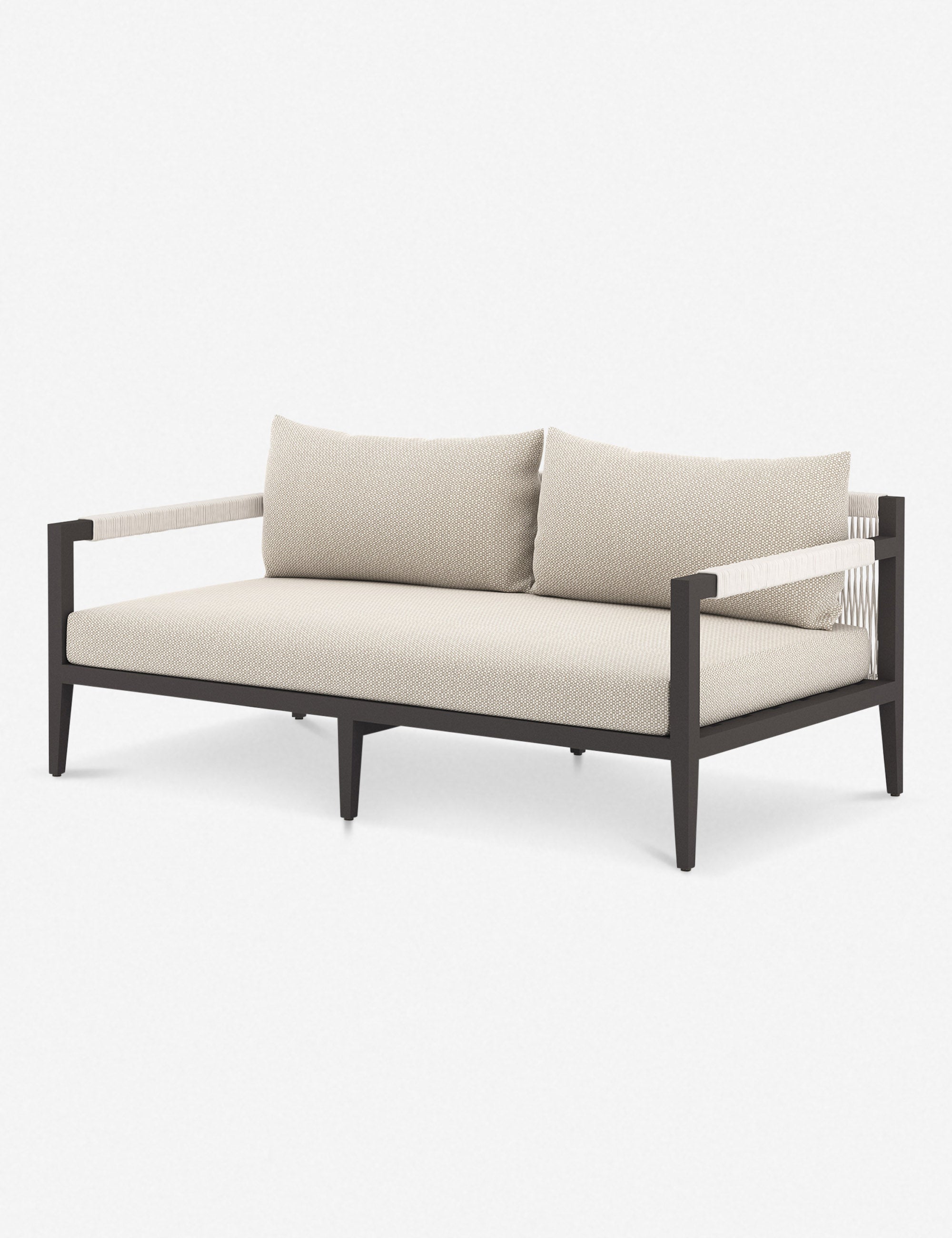 Cadenza Indoor Outdoor Metal Sofa - Durable Patio Furniture for Garden, Balcony, and Poolside Relaxation
