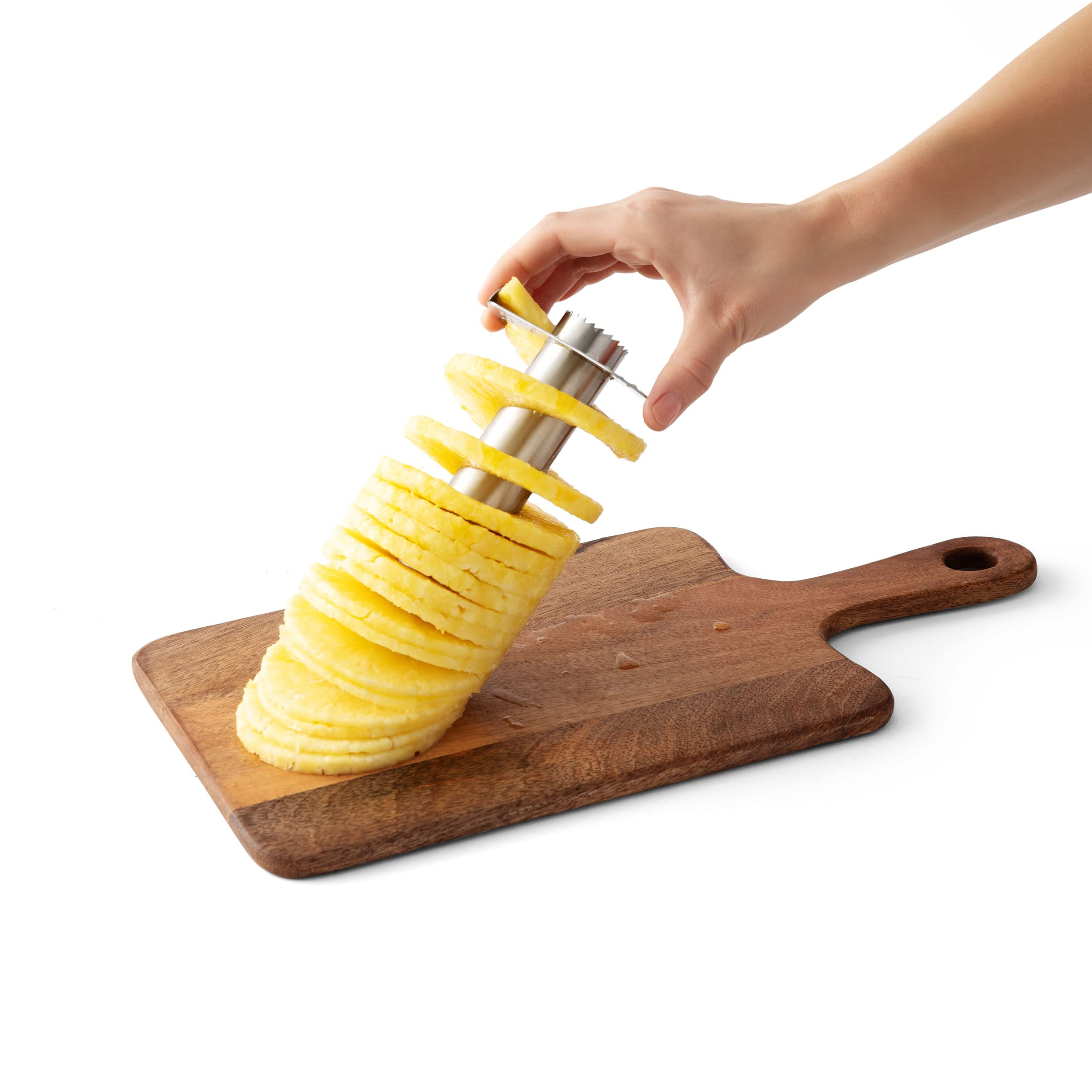 Premium Twist'n Core Pineapple Corer Tool - Stainless Steel Pineapple Slicer & Decorator - Perfect for Fruit Salads, Cocktails & Tropical Party Decor