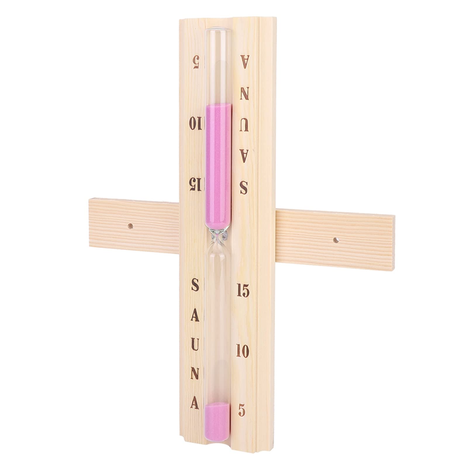 Horoper 15-Minute Wooden Sauna Hourglass Timer - Wall-Mounted Sand Clock for Spa, Sauna & Relaxation Rooms | Elegant Décor & Precise Timing Tool for Home, Gym or Meditation Spaces
