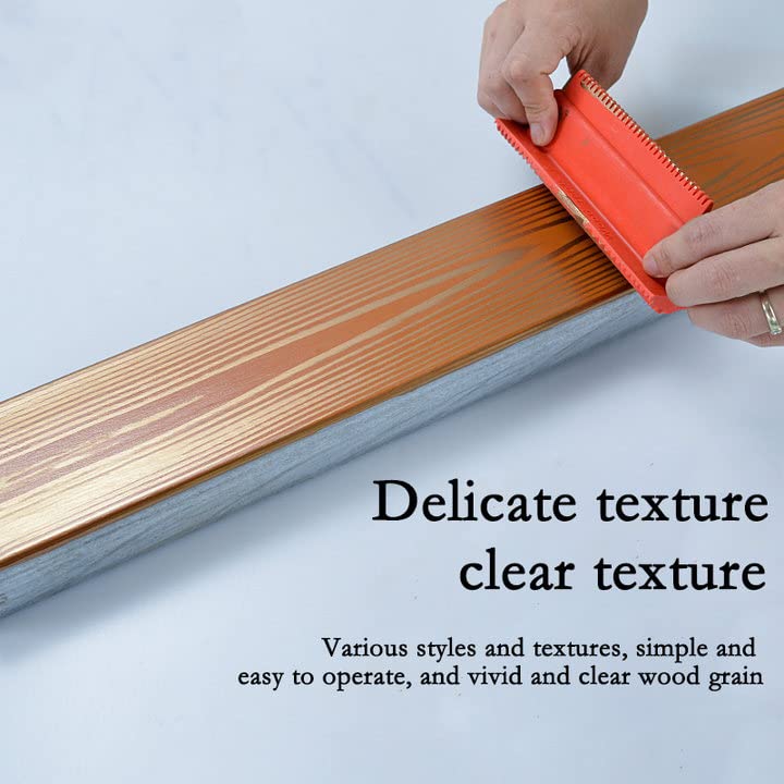 Utoolmart Wood Graining Painting Tool Set - DIY Art Paint Rubber Roller for Wall Decoration & Faux Wood Finish (MS9, Red, 1 Piece) - Perfect for Home Improvement, Furniture Restoration & Creative Craft Projects