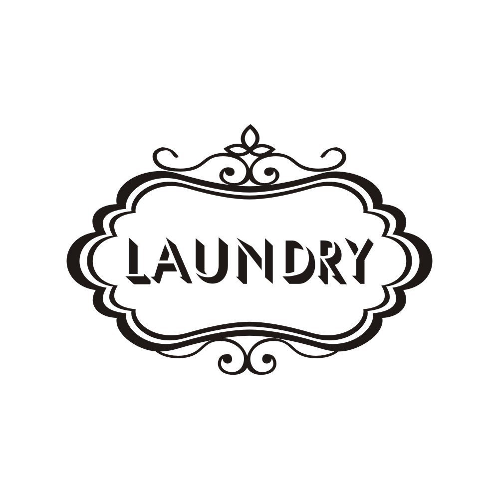 Small Dark Brown Laundry Vinyl Decal - Waterproof Sticker for Laundry Room, Glass Door & Home Decor | Perfect for Washing Machines, Dryers & Organization