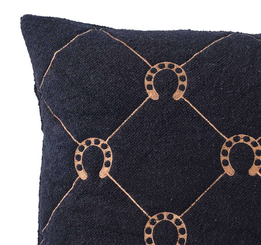 Equine Manor 50x50cm Black Filled Cushion - Perfect for Sofa, Bed, Chair & Home Decor Comfort