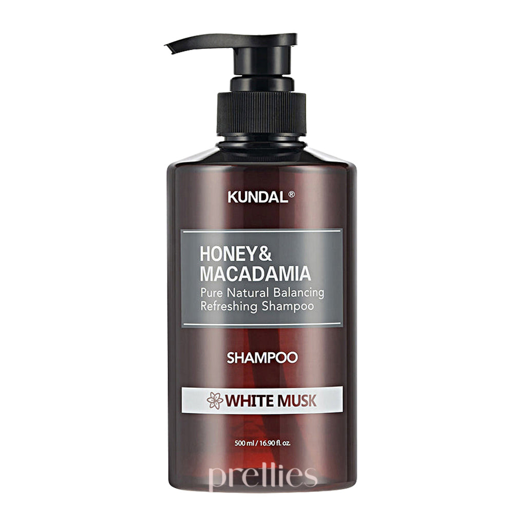 KUNDAL Honey & Macadamia Natural Shampoo 500ml - Hydrating & Nourishing for Dry Hair - White Musk Scent - Perfect for Daily Hair Care & Scalp Health