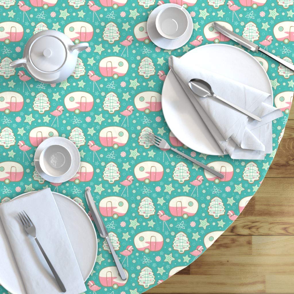 Vintage Gingerbread Campers Christmas Tablecloth - 70
