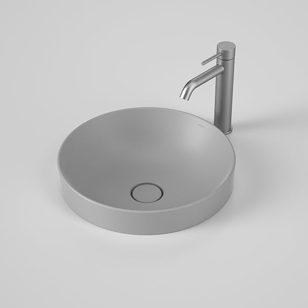 Caroma Liano II 400mm Round Inset Bathroom Sink - Matte Grey Finish for Modern Vanity & Powder Room Design