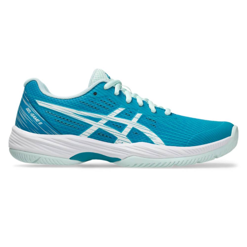 ASICS Gel Game 9 Women's Tennis Shoes - Lightweight Court Shoes for Women with Cushioning Support (Teal Blue/White) | Perfect for Competitive Tennis Matches & Casual Court Training