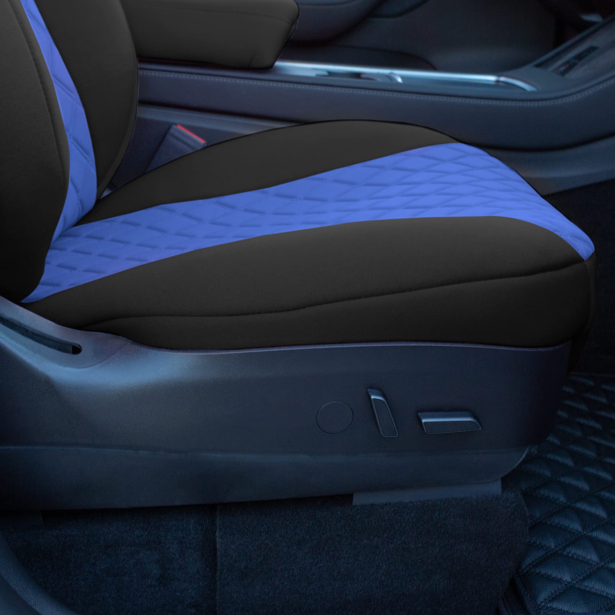 TLH Custom Fit Waterproof Seat Covers for Tesla Model Y 2020-2024 - Full Set Blue Automotive Interior Accessories | Perfect for Road Trips, Daily Commutes & Protecting Your Car Seats