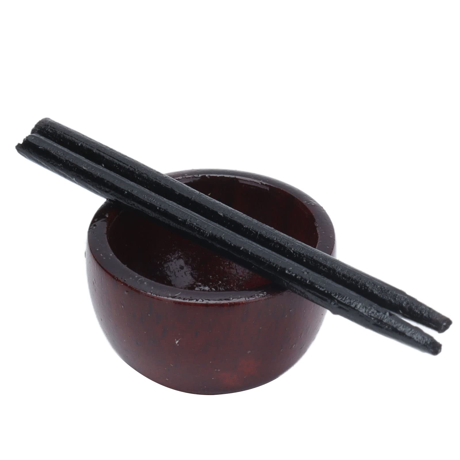 Agatige 1:12 Miniature Tableware Set - Retro Bowl & Chopsticks for Dollhouse Kitchen Accessories | Perfect for Dollhouse Dining Room Displays, Miniature Food Photography, and DIY Craft Projects