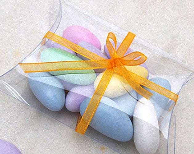 100 Pack Rectangle Pillow Gift Boxes - Elegant Wedding Favors, Jewelry, Candy, Chocolate & Soap Packaging - Perfect for Party Decorations & Special Occasions