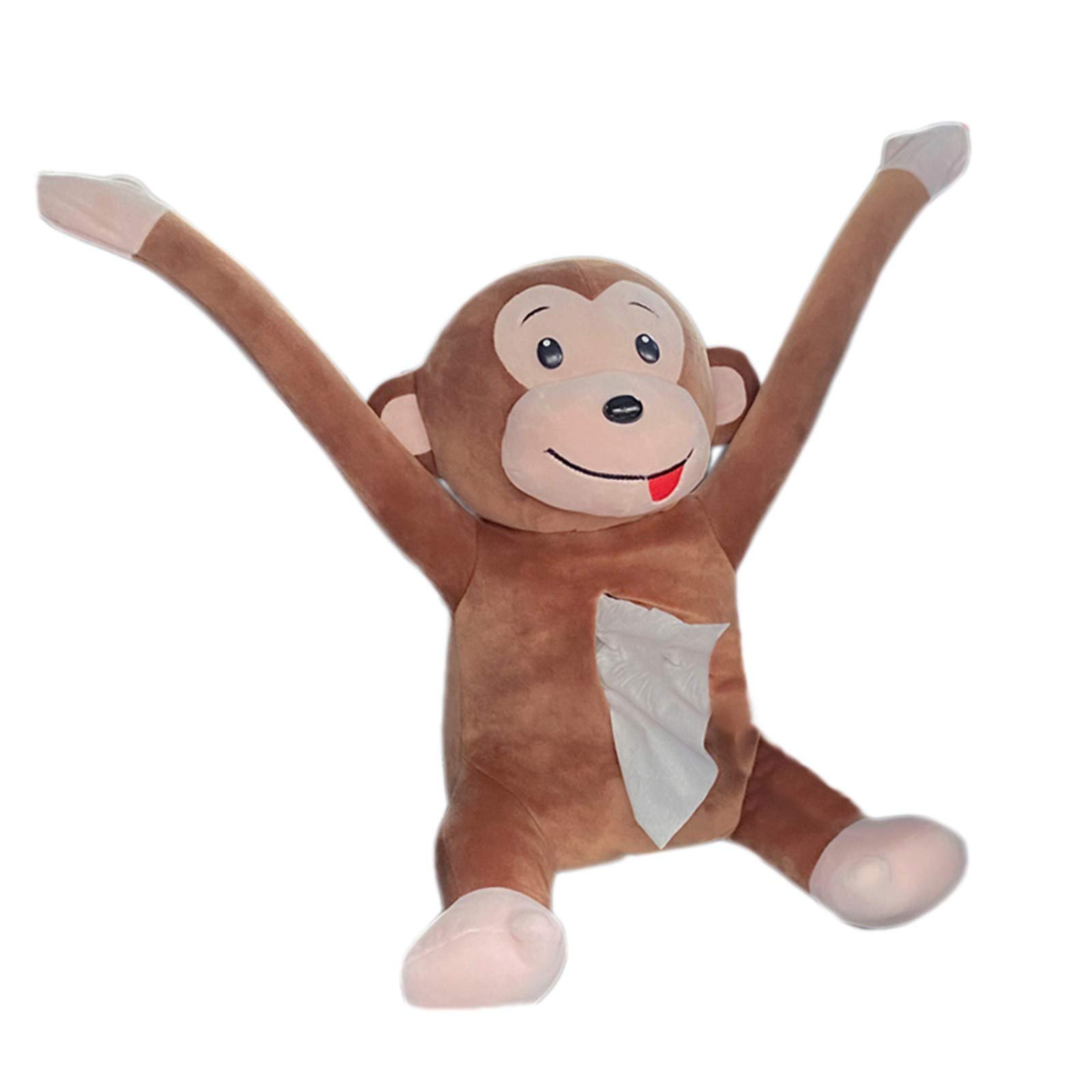 Cartoon Monkey Tissue Box Holder - Creative Steel Frame Storage Organizer for Home, Office & Bathroom | Housekeeping & Decorative Accessory
