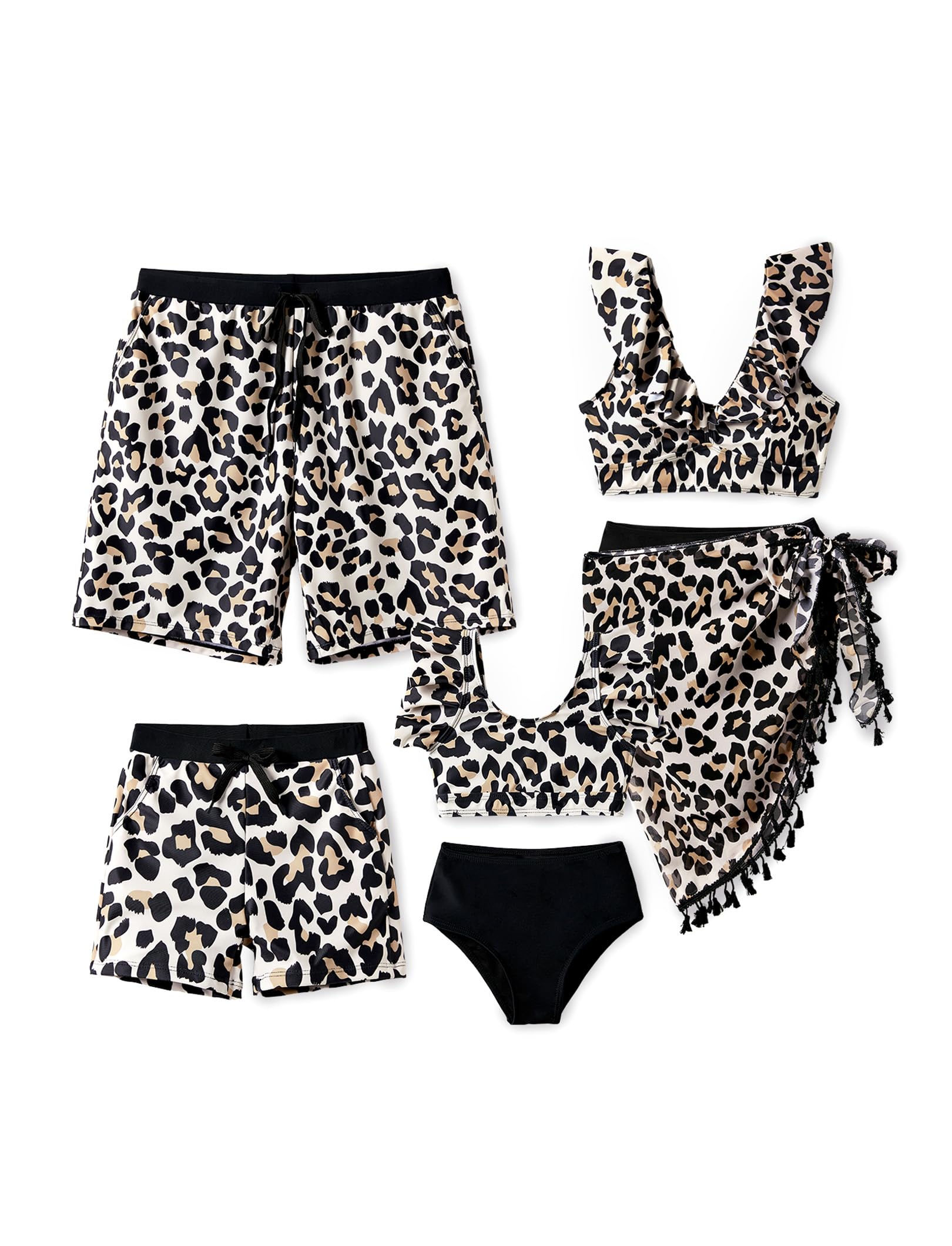 **PatPat Family Matching Summer Swimwear Set - Women's Bathing Suit, Men's Quick-Dry Swim Trunks & Kids' Swimwear for Beach, Pool & Vacation**
