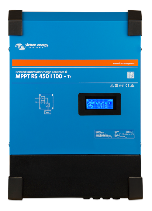 SmartSolar MPPT RS 450/100 MC4 Solar Charge Controller - High Efficiency 100A MPPT for Off-Grid Solar Systems - Perfect for RV, Marine, and Home Solar Power Applications