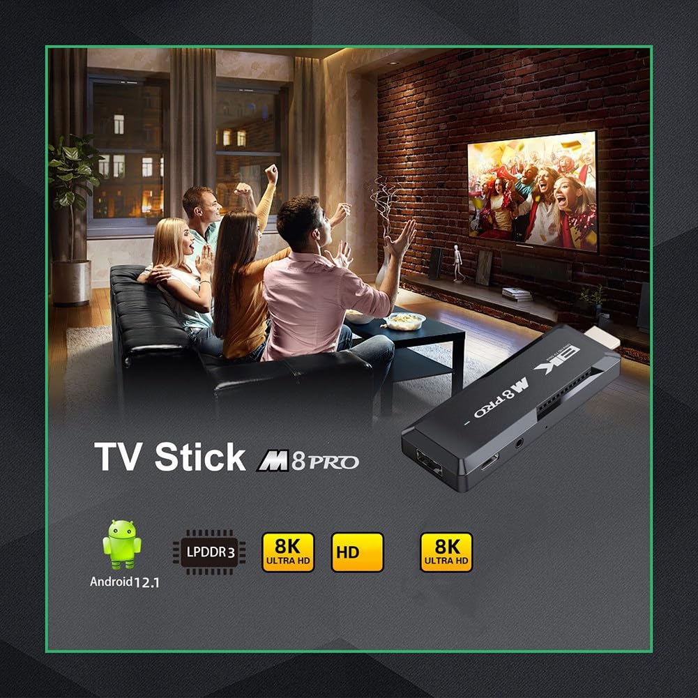 Hikgins M8 PRO Android TV Box 1GB RAM 8GB Storage, Allwinner H313 Quad-Core, Android 12.1 OS, Dual Band 2.4G+5G WiFi - Streaming Media Player for Netflix, YouTube, Kodi & Home Entertainment