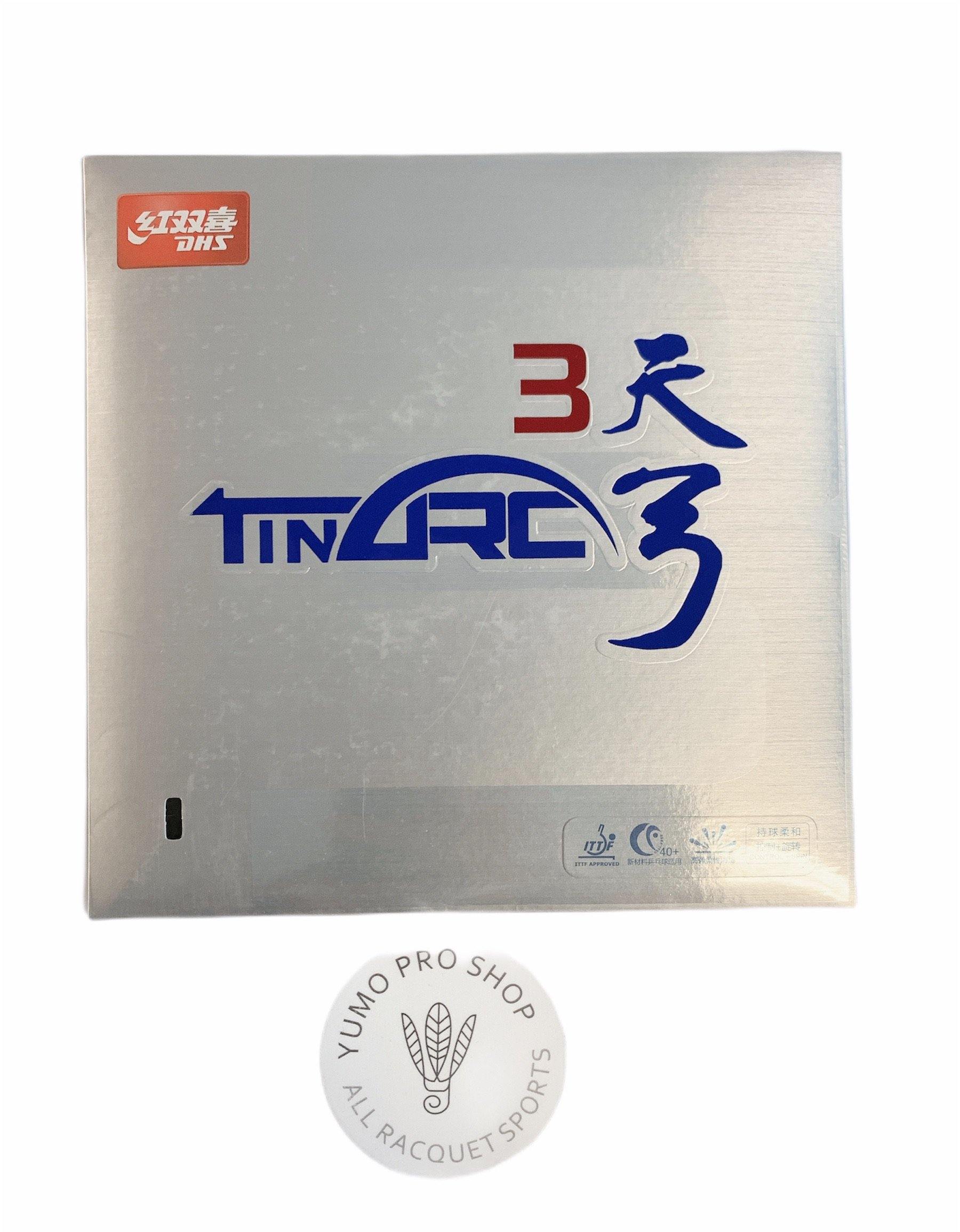 DHS Tin Arc 3 T.T Rubber Table Tennis Paddle - Professional Pimple In Ping Pong Racket for Spin and Speed - Perfect for Tournament Play and Training Sessions