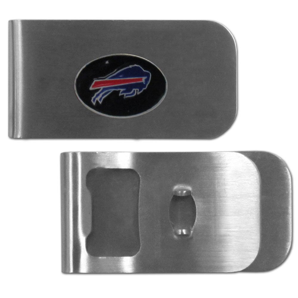 NFL Bottle Opener Money Clip - Officially Licensed Football Team Design for Beer Bottles & Cans - Perfect for Tailgating, Sports Bars & Game Day Gifts