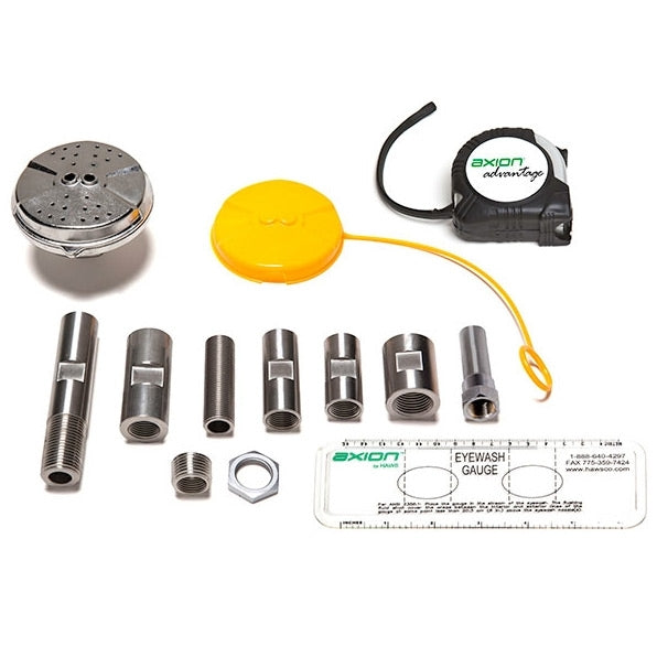 Haws AX13S AXION Advantage Stainless Steel Eye & Face Wash System - Upgrade for Safety Showers & Emergency Eye Wash Stations in Labs & Industrial Workplaces