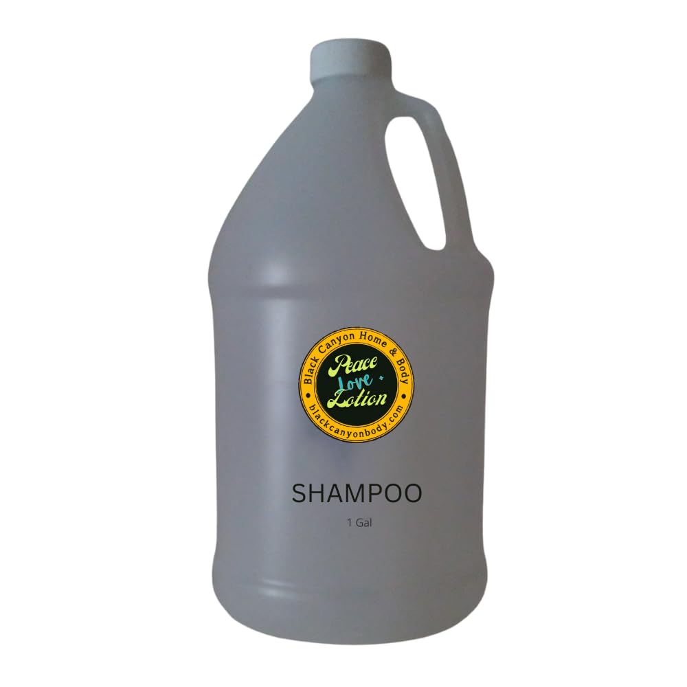 Peace Love & Lotion Cappuccino Scented Natural Hair Shampoo - 1 Gallon for Dry, Damaged Hair | Sulfate-Free, Moisturizing Formula for Salon-Quality Results at Home | Perfect for Daily Use & Professional Styling