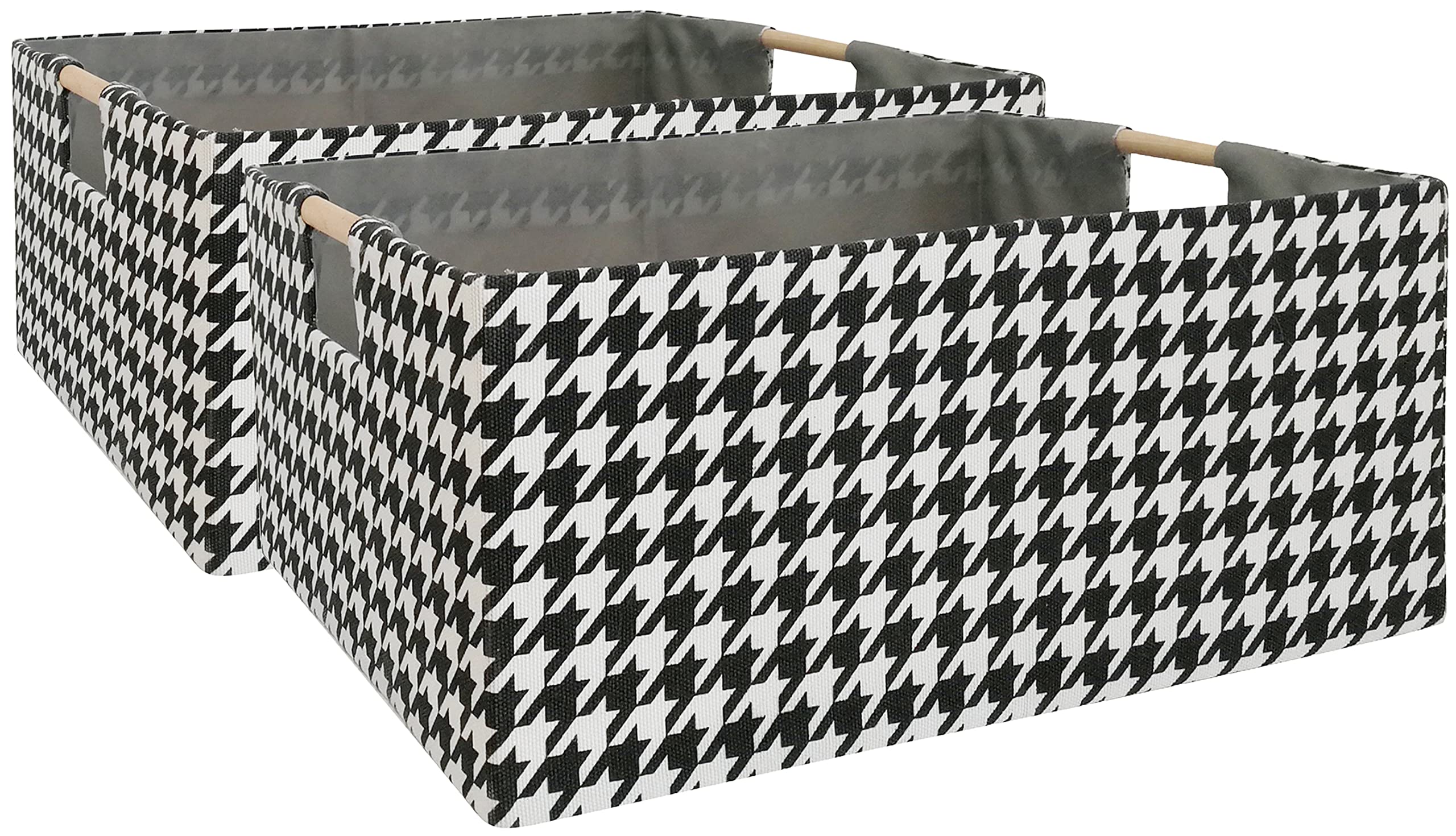 Foldable Storage Bins with Handles - Gray Rectangle Closet Organizer Baskets for Shelves | Space-Saving Storage Boxes for Home, Office, Car & Dorm Room | Perfect for Closet Organization, Toy Storage & Seasonal Decor