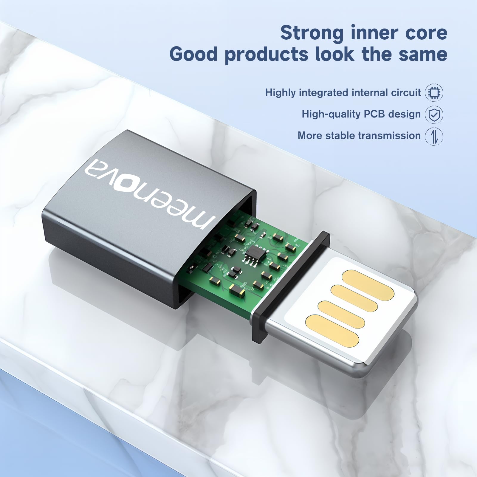 USB-C to USB-A Adapter (2 Pack) - for iPhone, iPad, Samsung & Power Banks - Fast Charging Cable Converter