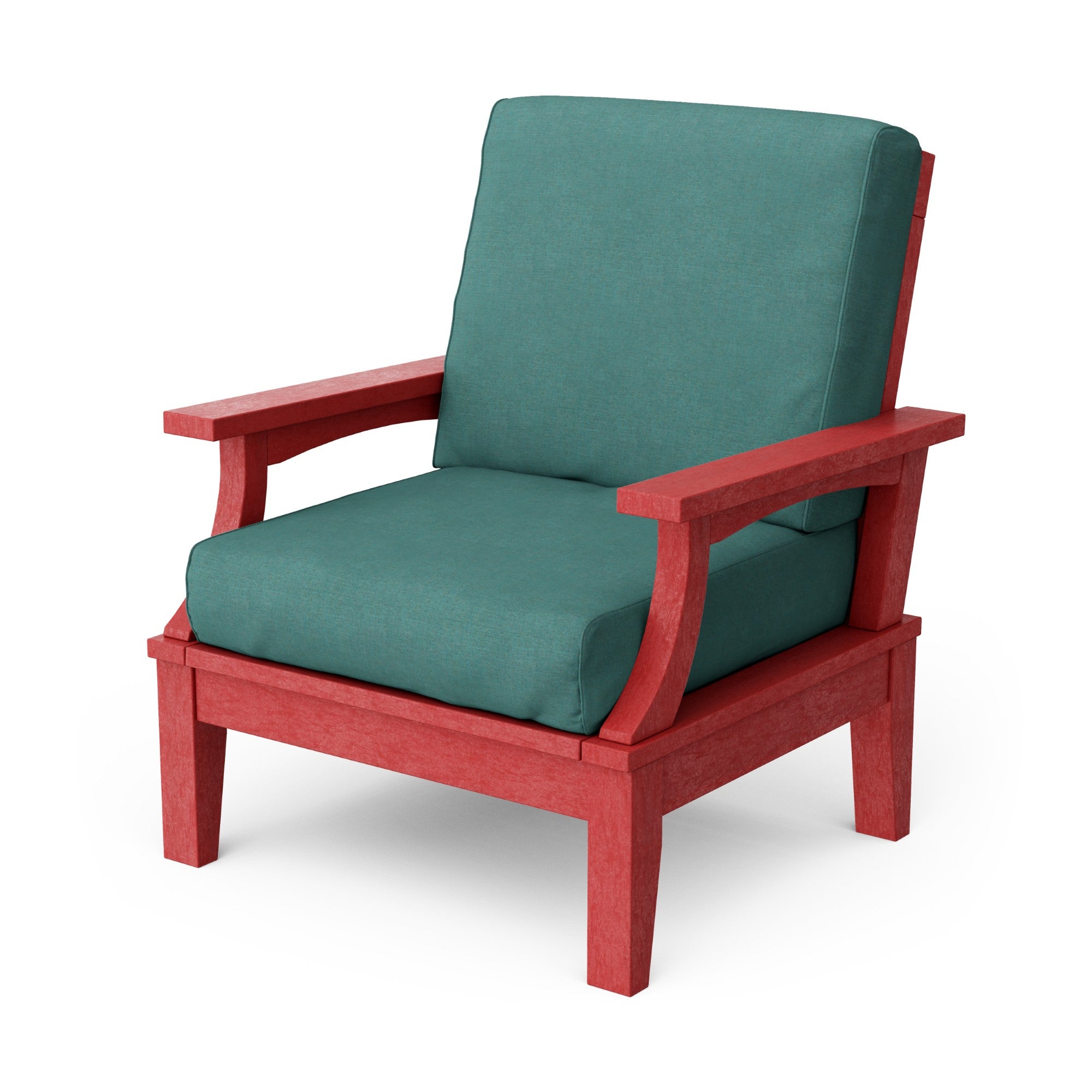 Heritage Deep Seating Patio Chair with Weather-Resistant Cushions - Outdoor Lounge Furniture for Garden, Poolside & Backyard Relaxation