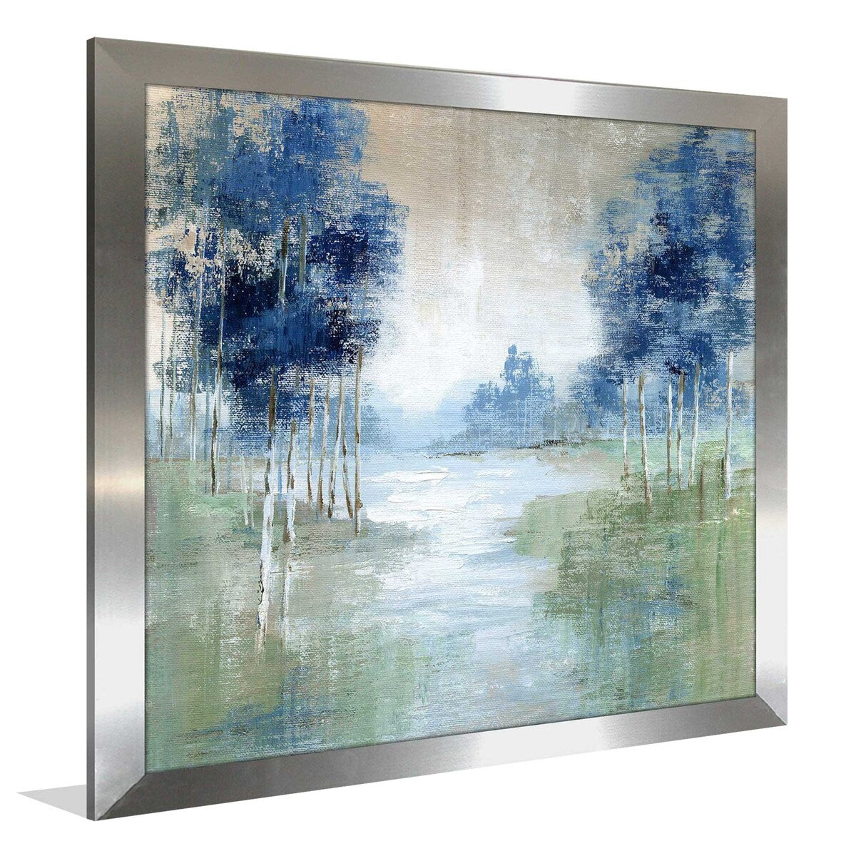 Birch River Square Acrylic Print by Nan Print - Modern Wall Art for Home & Office Decor