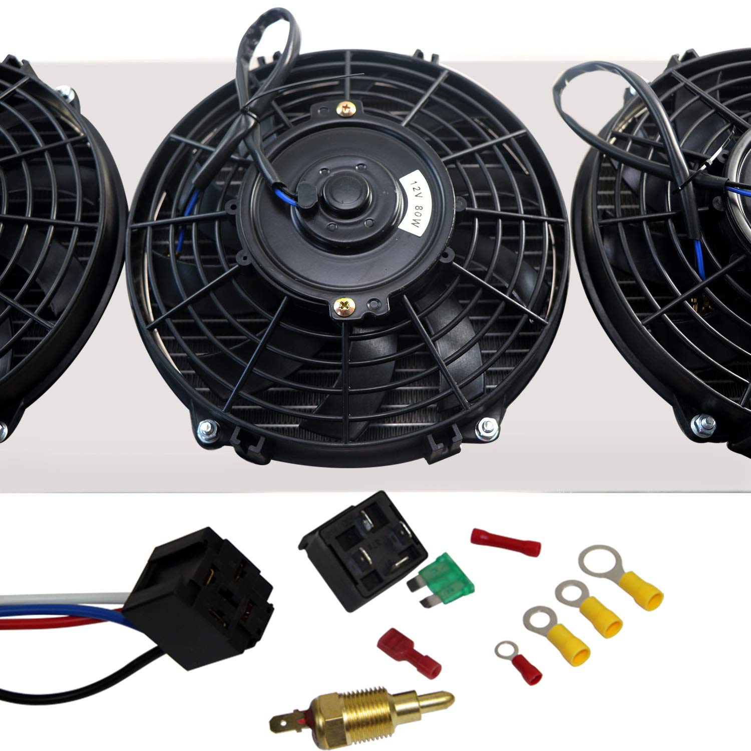 1991-2001 Jeep Cherokee XJ/Wagoneer/Comanche 2.5L 4.0L Full Aluminum Radiator with 4-Row Cooling & Shroud Fans - High Performance Cooling Upgrade for Off-Road & Daily Driving