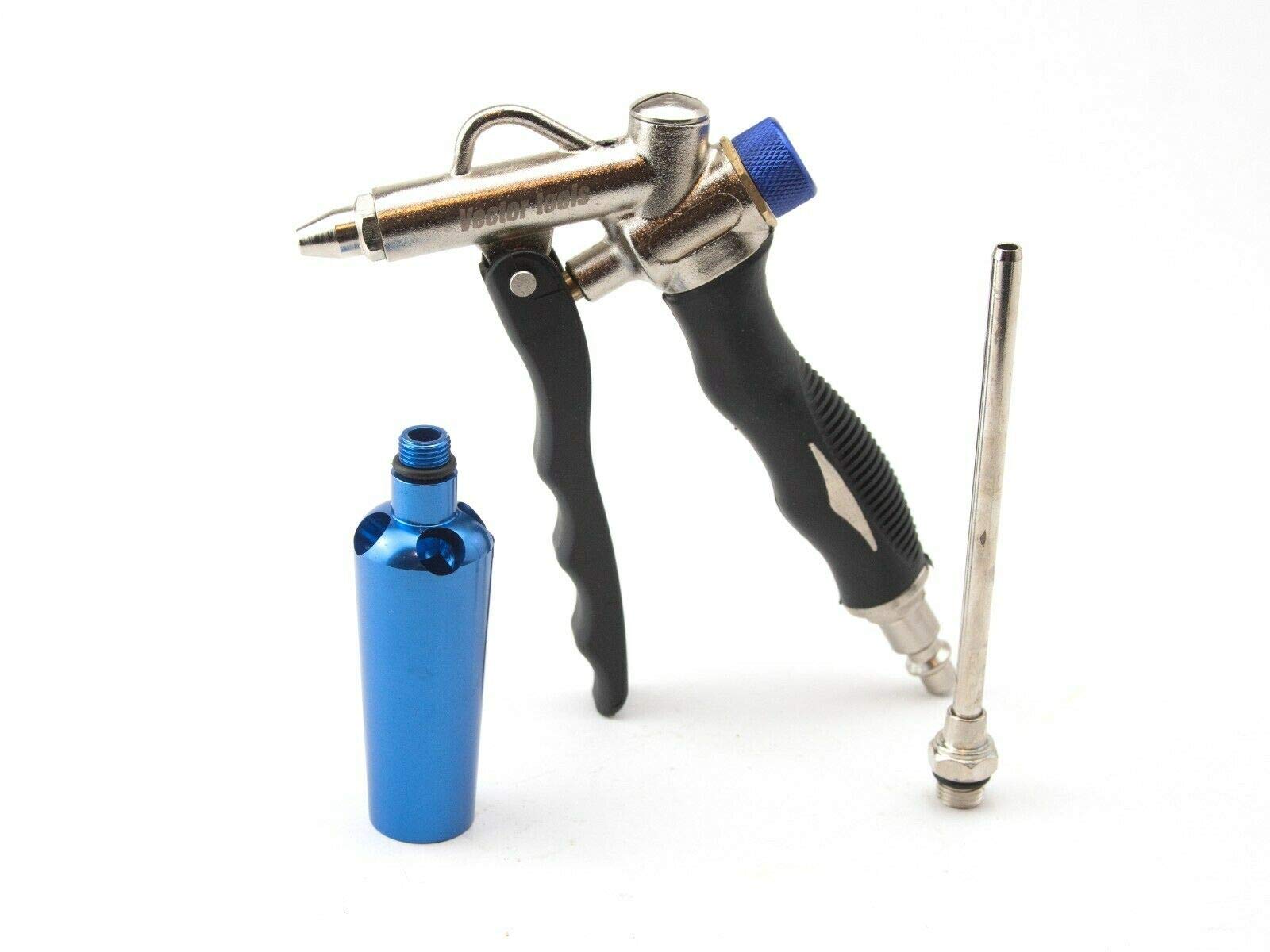 VCT 2-Way Air Blow Gun Kit with Adjustable Air Flow & Extended High Flow Nozzle - Perfect for Automotive Cleaning, Dust Removal, and Workshop Maintenance