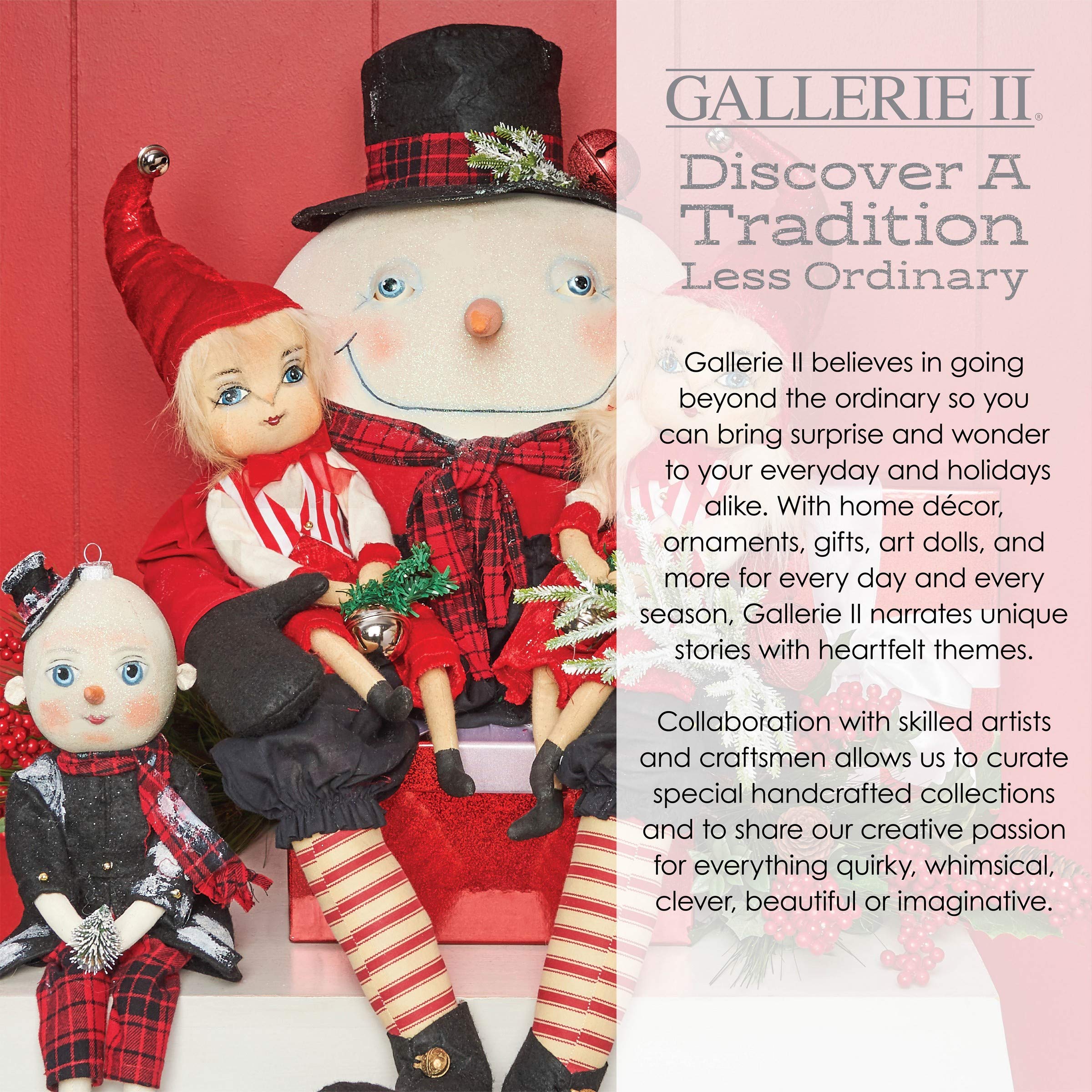 GALLERIE II Lumberjack Gnome on Skis Figurine - Red Christmas Decoration for Home, Garden & Winter Holiday Decor