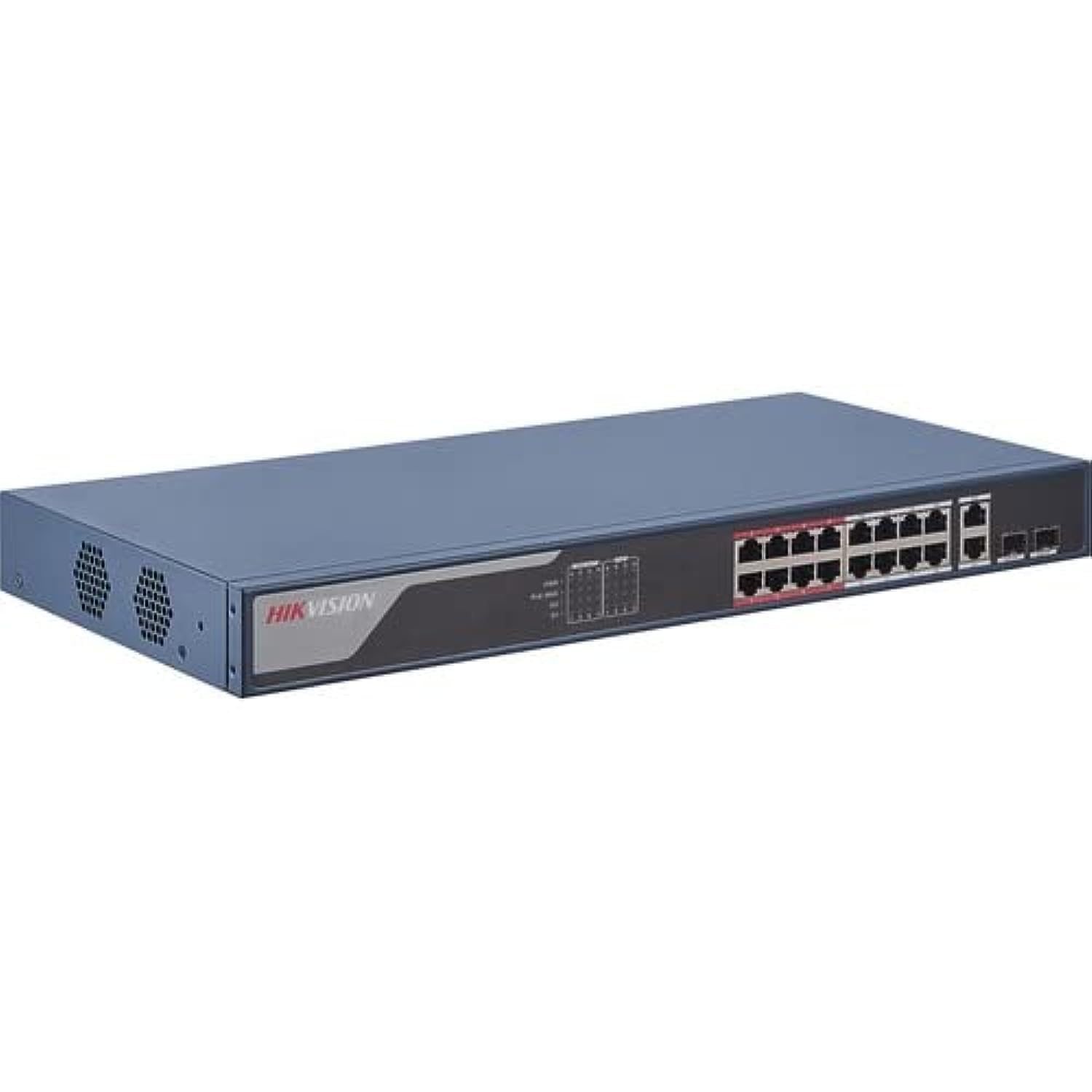 Hikvision DS-3E1318P-EI 8-Port Gigabit PoE Network Switch for IP Cameras & Security Systems - Ideal for Home & Office Surveillance Setup