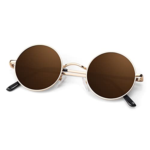 A04- Golden Frame Brown Lens