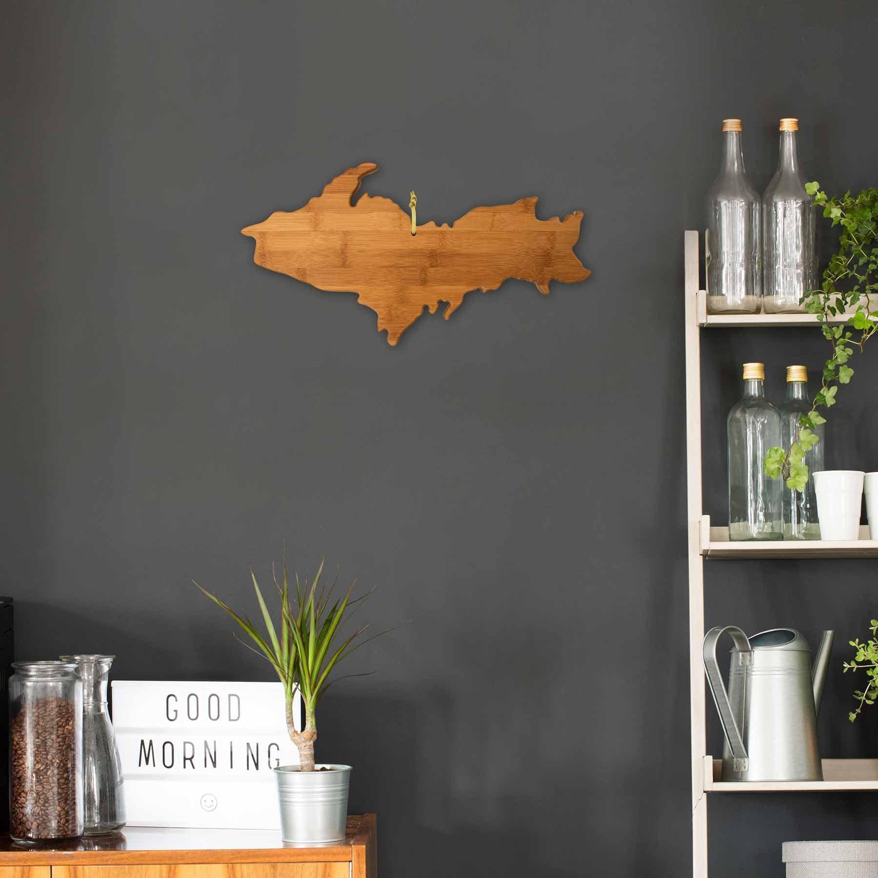 Premium Michigan Upper Peninsula Shaped Wooden Cutting Board - 17