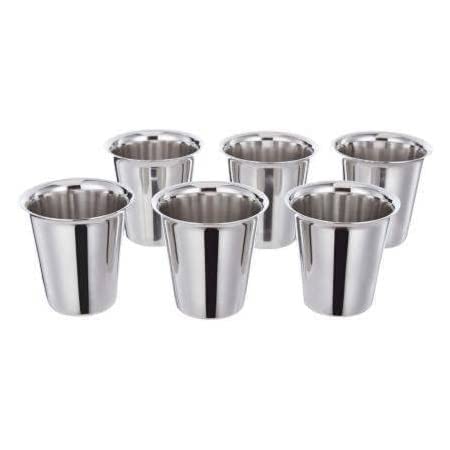 Premium Stainless Steel Indian Tea & Coffee Glasses - Traditional Design, Pack of 1, Durable Steel Cups for Kids & Adults - Perfect for Chai, Lattes, and Hot Beverages at Home or Office