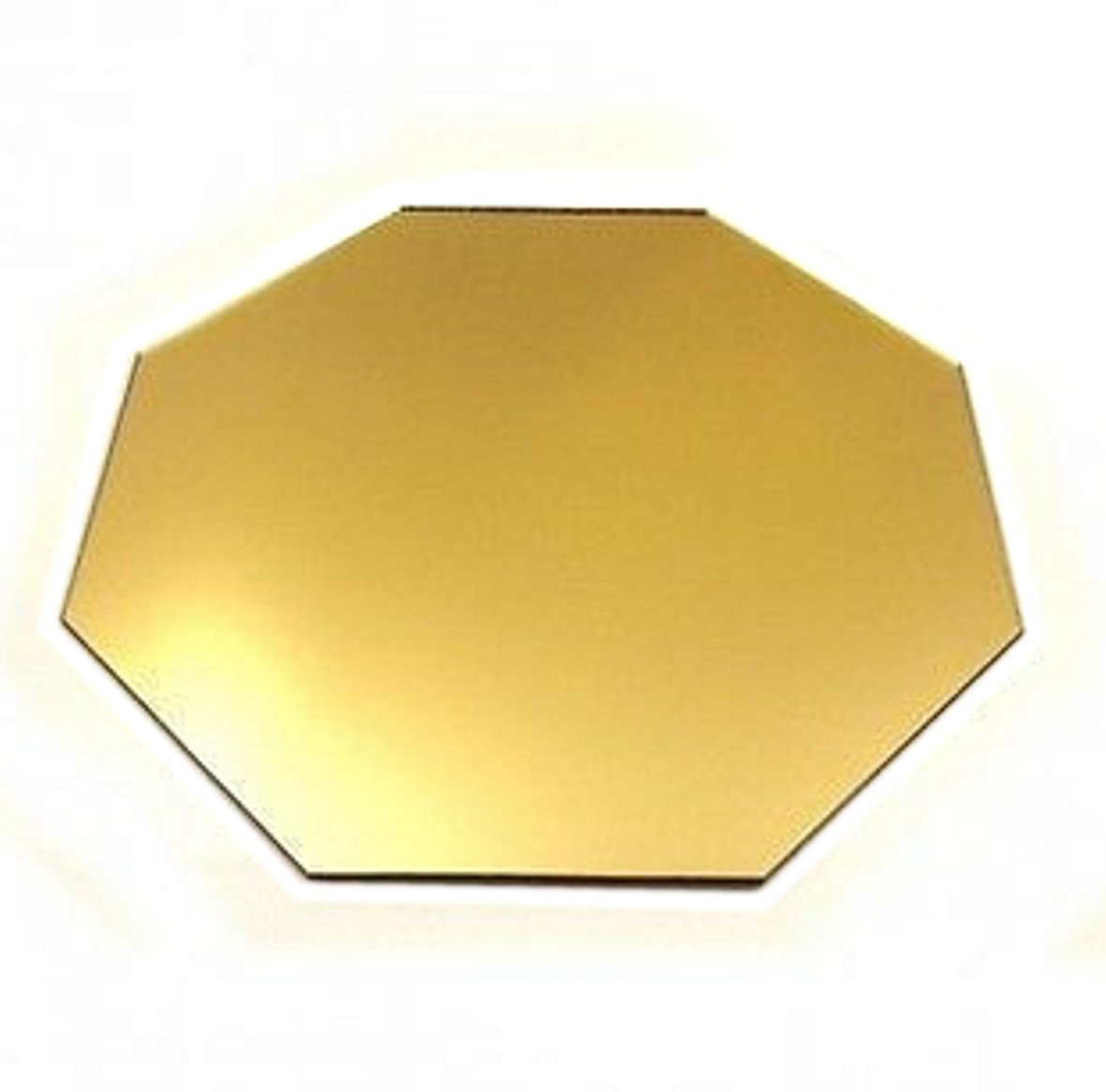6-Pack Octagon Gold Mirror Acrylic Coasters - Elegant Drink Coasters for Coffee Tables, Bars, and Home Decor - Perfect for Parties, Weddings, and Gifts