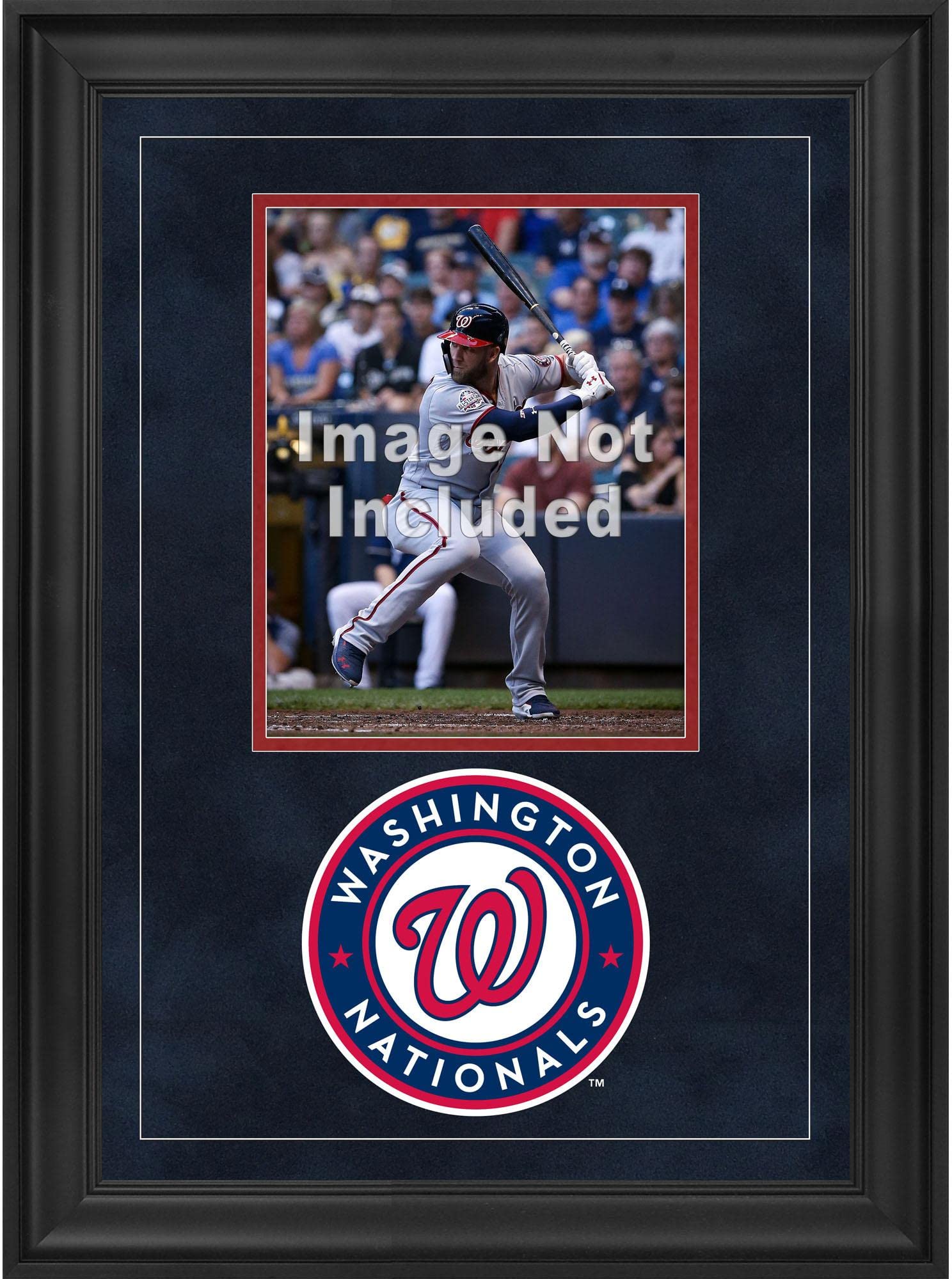 Washington Nationals 8x10 Deluxe Baseball Photo Frame with Team Logo - Vertical Display Case for Sports Memorabilia, Home & Office Decor